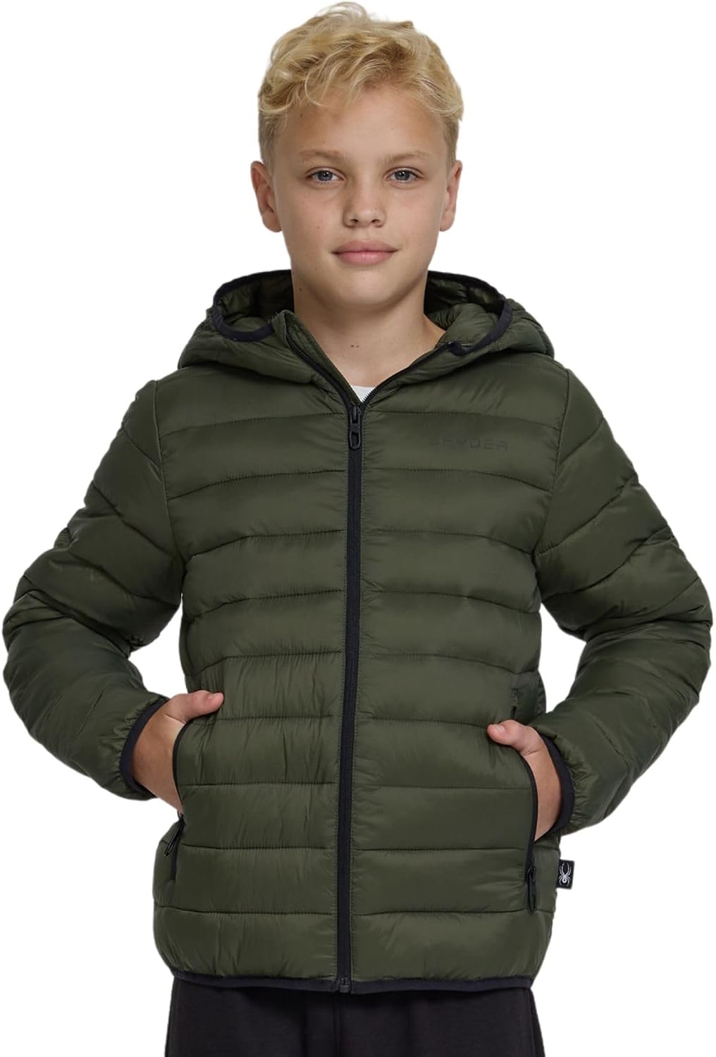 Spyder Boys Puffer Jacket – Lightweight Packable Wind Water Resistant Quilted Boys Winter Coat – Cozy Insulated Winter Jacket
