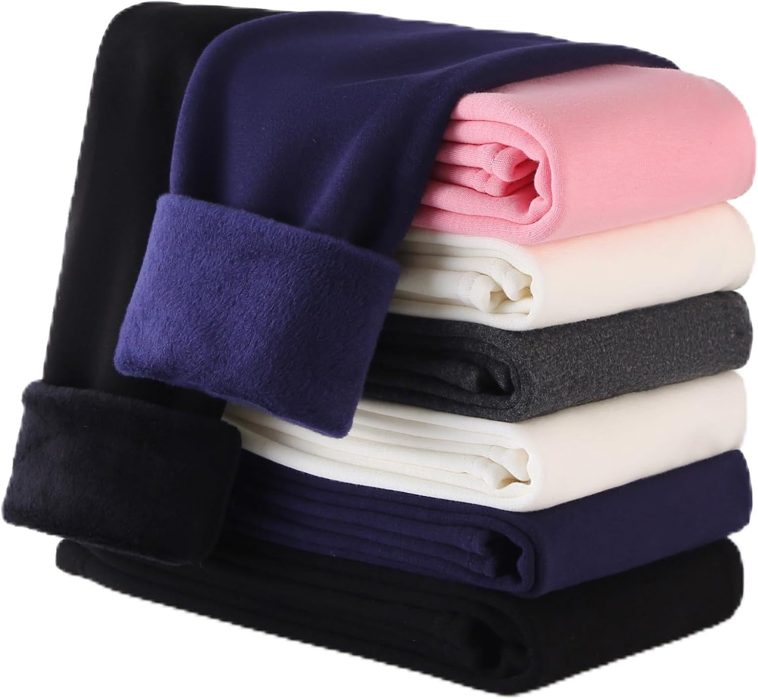 StyleSavvy Girls Winter Leggings Thick Cotton Fleece Lined Girls Pants Warm Stretchy Thermal Tights Pants for 4-12Y