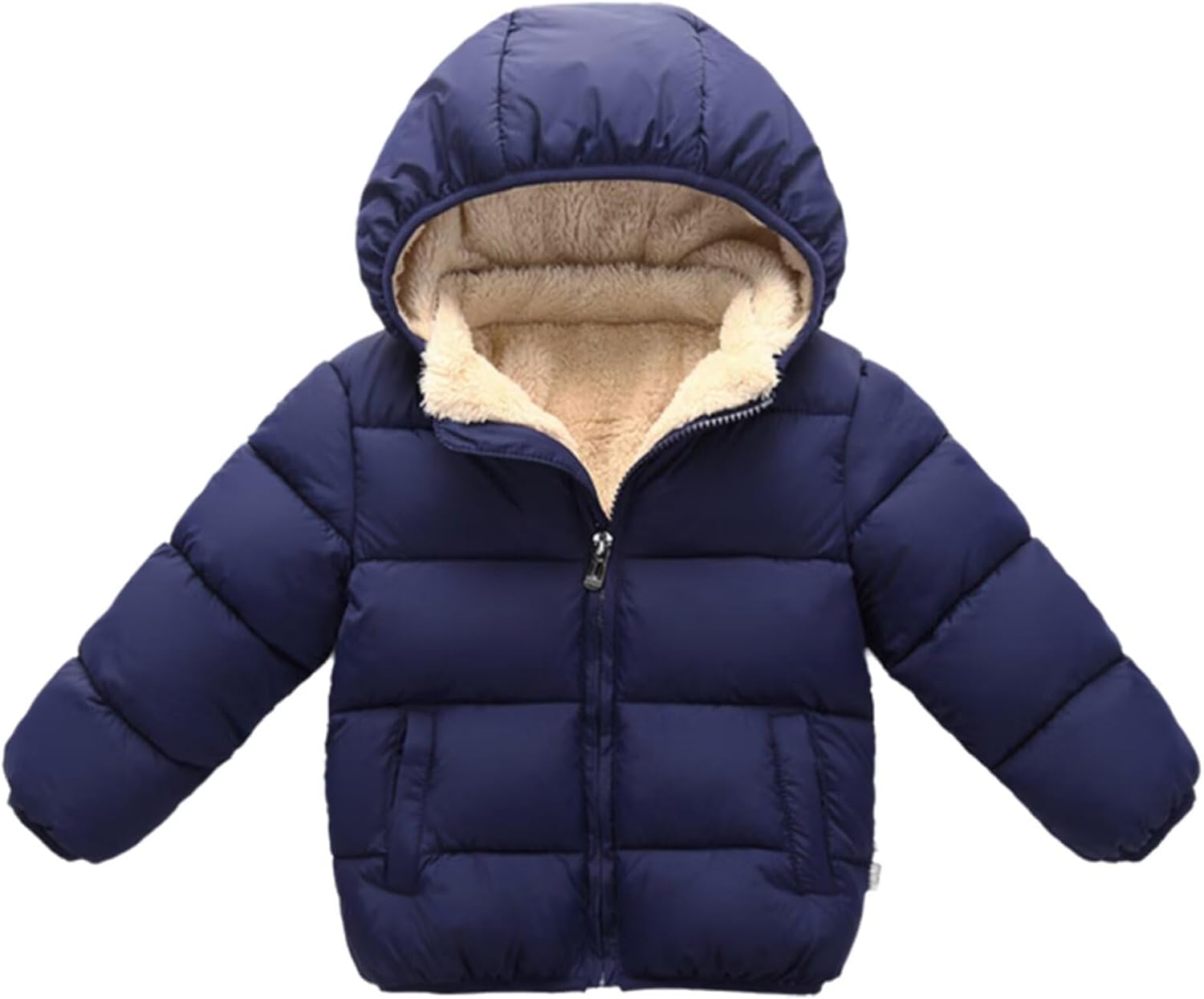 Baby Winter Coats Toddler Hooded Jackets Cotton Warm Lined Puffer Outerwear Baby Boys Girls Windproof Thick Clothes