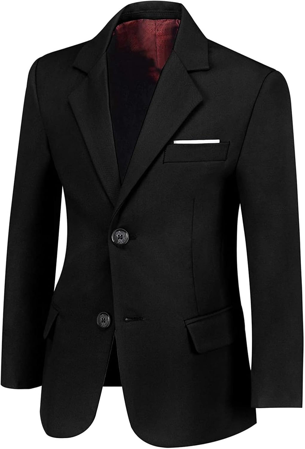 Blazer for Boys Coat Two-Button Jacket Blue Suit for Kids Slim Fit Suits with Lapel Formal Blazer