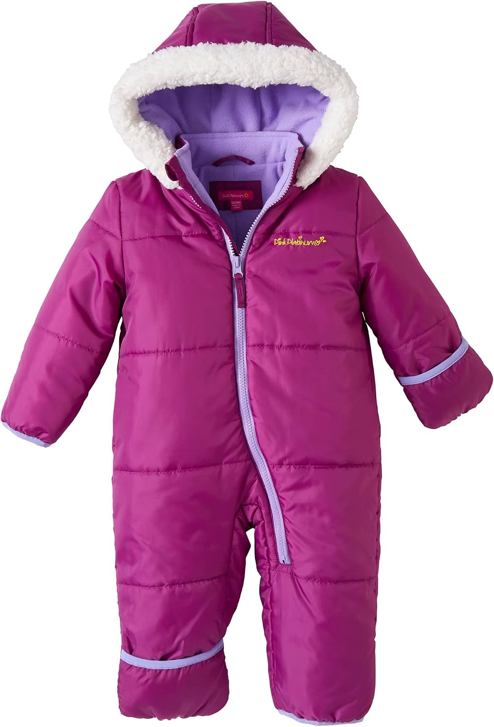 Pink Platinum Baby Girls Snowsuit Onesie – Breathable Infant Newborn Onesies Hooded Winter Suit Baby Girls Clothes