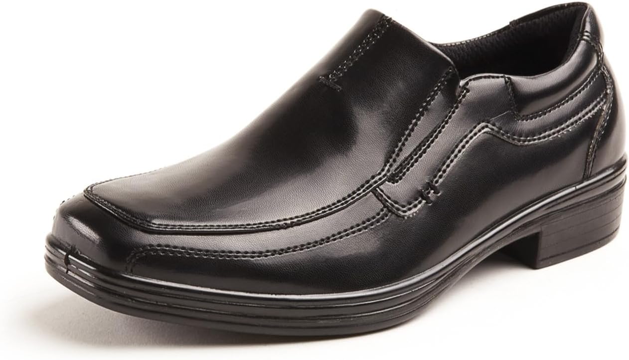 Deer Stags Boys’ Wise Slip On Youth Dress Shoes Loafers for Church, Formal, School Uniform / Black