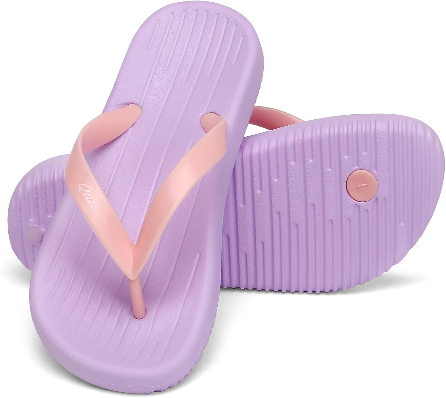 TIKVAW Kids Flip Flops | Quick-Dry EVA Beach & Pool Water Sandals for Boys and Girls | Lightweight Slip-On with Arch Support for Walking