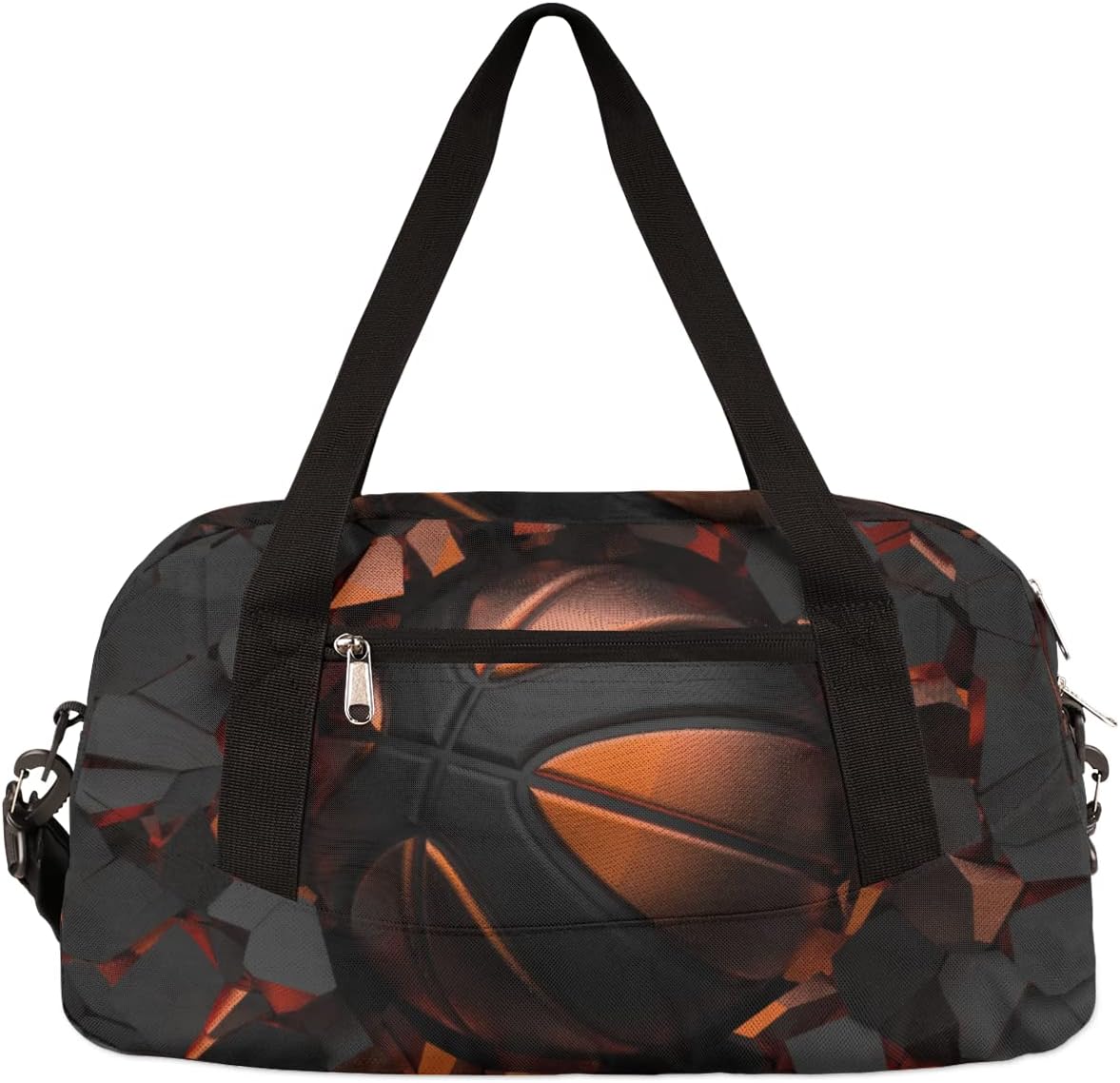 Basketball Duffel Bag for Kids Boys Girls, Small Sports Overnighter Weekender Bag for Sleepovers, Travel Carry On, Perfect for Basketball Practice, Dance, Gym, School Overnight Camping Essentials