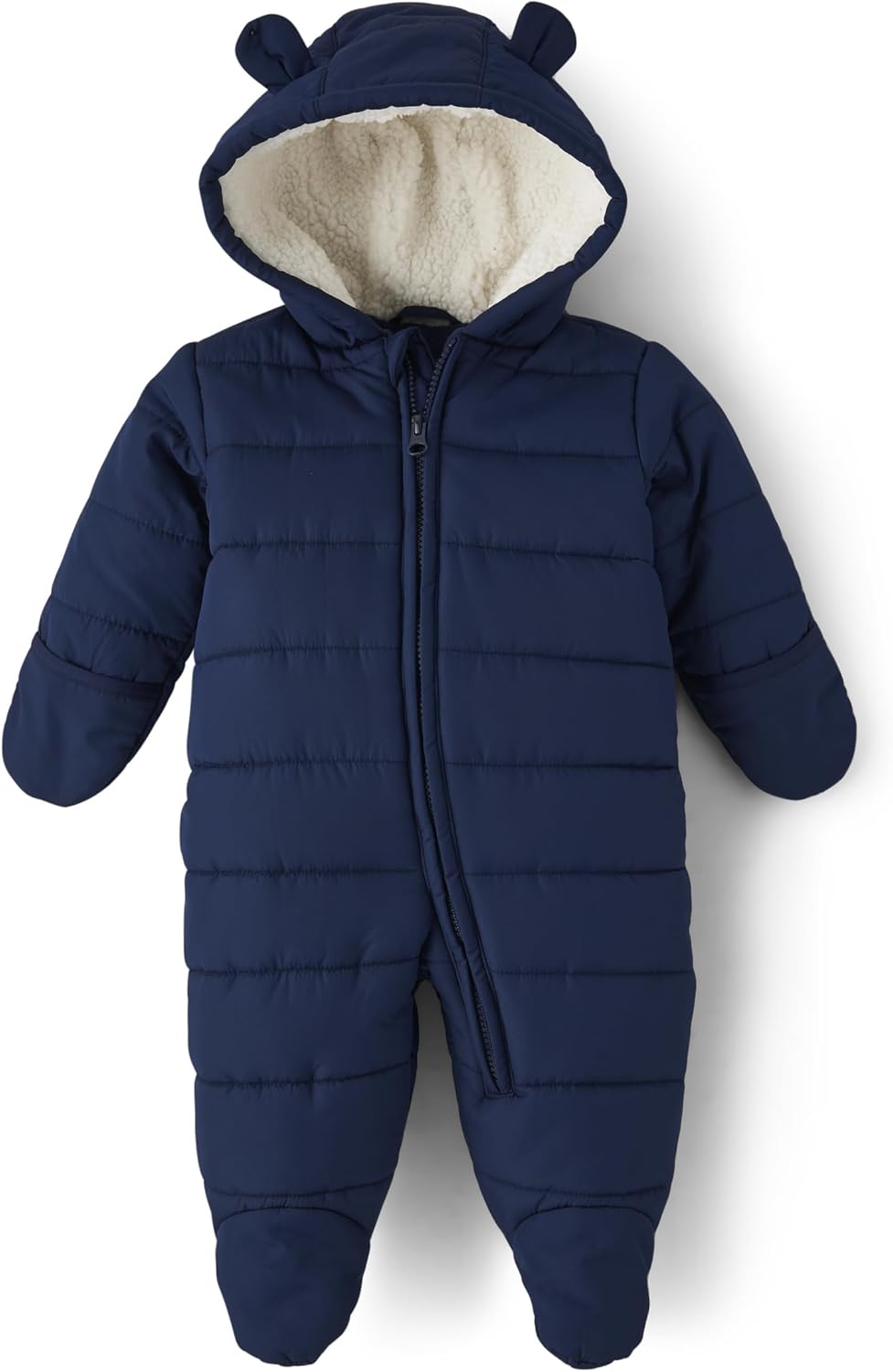 The Children’s Place unisex-baby And Newborn Fleece Hoodie Zip Front Bunting Snowsuit