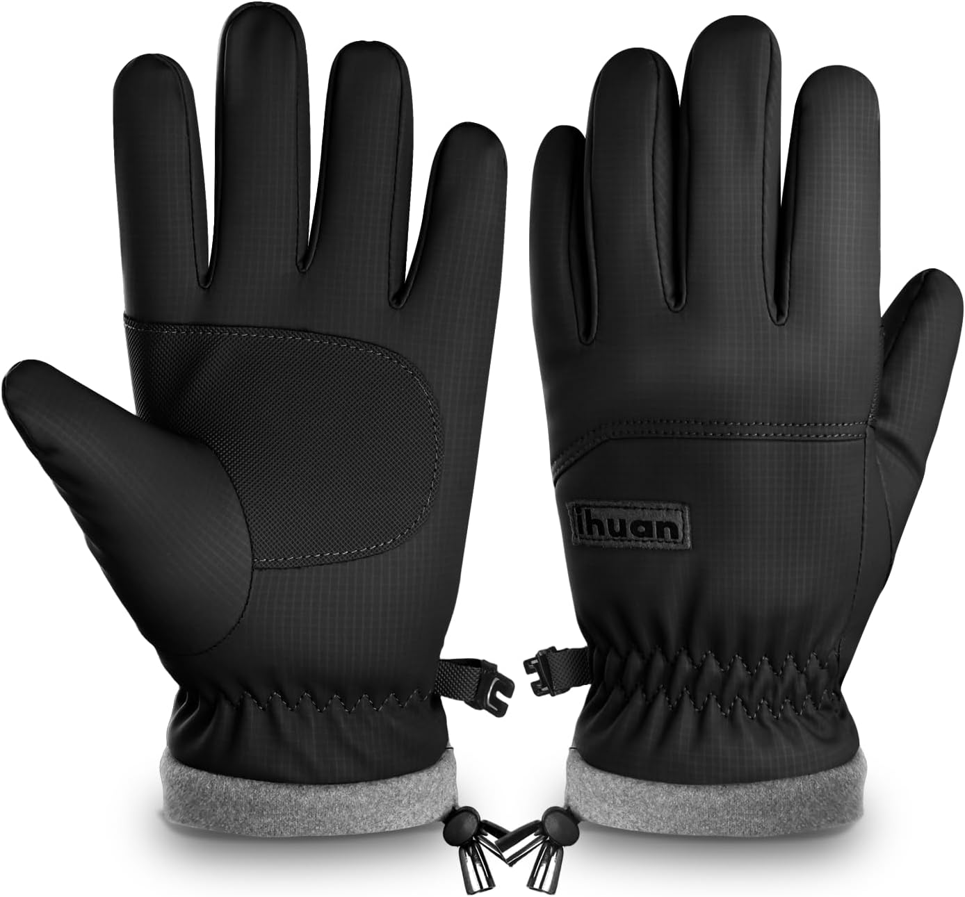 ihuan Kids Winter Waterproof Ski Gloves, Snowboarding Touchscreen Snow Cycling Running Gloves for Boys Girls