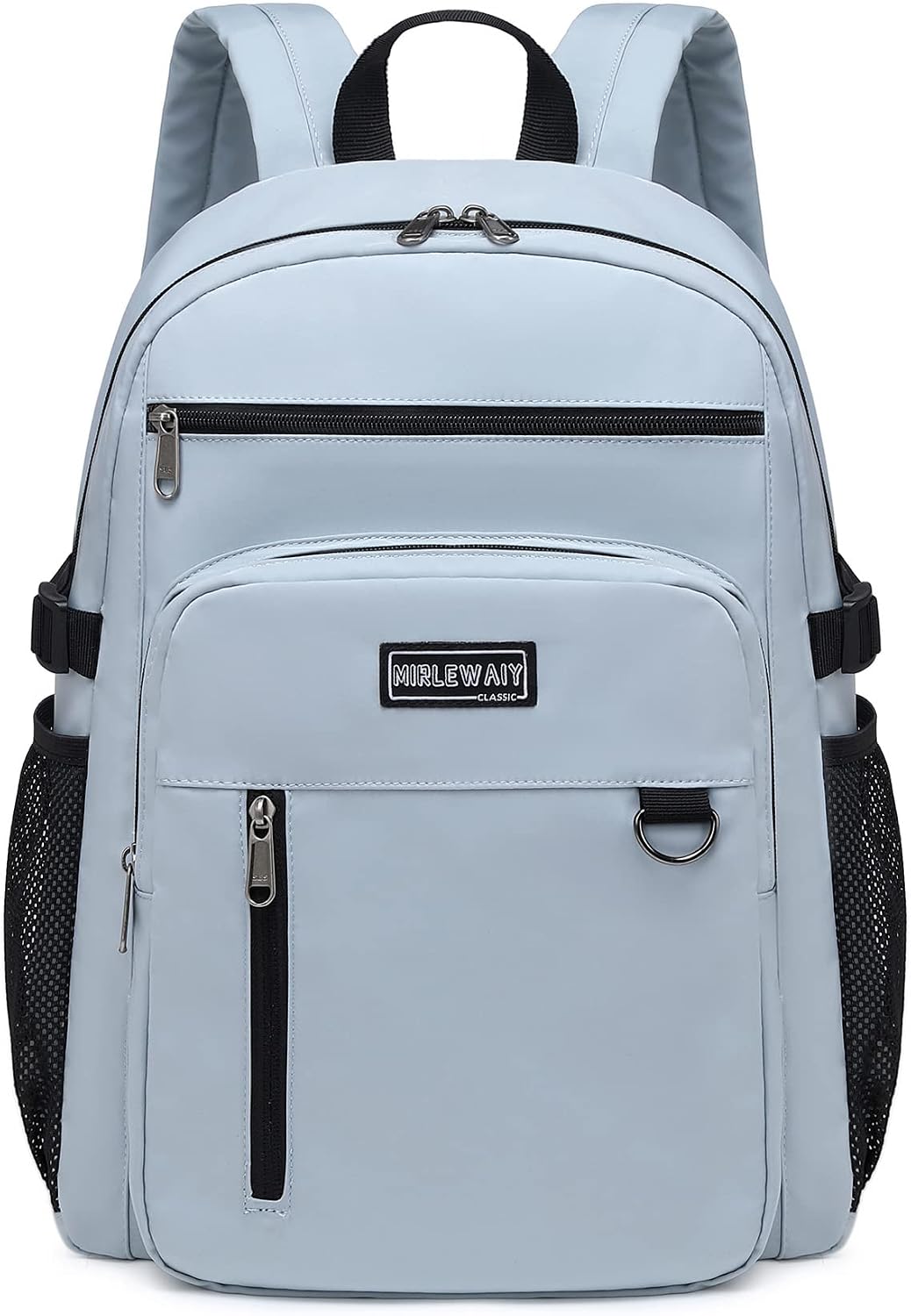 Lohol Lightweight Backpack for Teen Girls Boys, Durable Bookbag with 7 Pockets for School Travel (Blue)