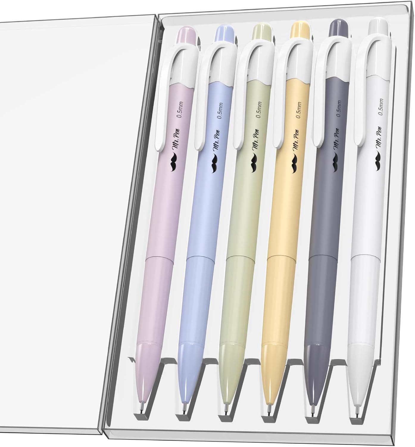 Mr. Pen- Pastel Mechanical Pencil Set, 6 Pack, 0.5mm, Cute Macaron Colors | Smooth Writing for Journaling, Note Taking, School, Office, Drawing, Student Supplies, Great for Kids and Adults