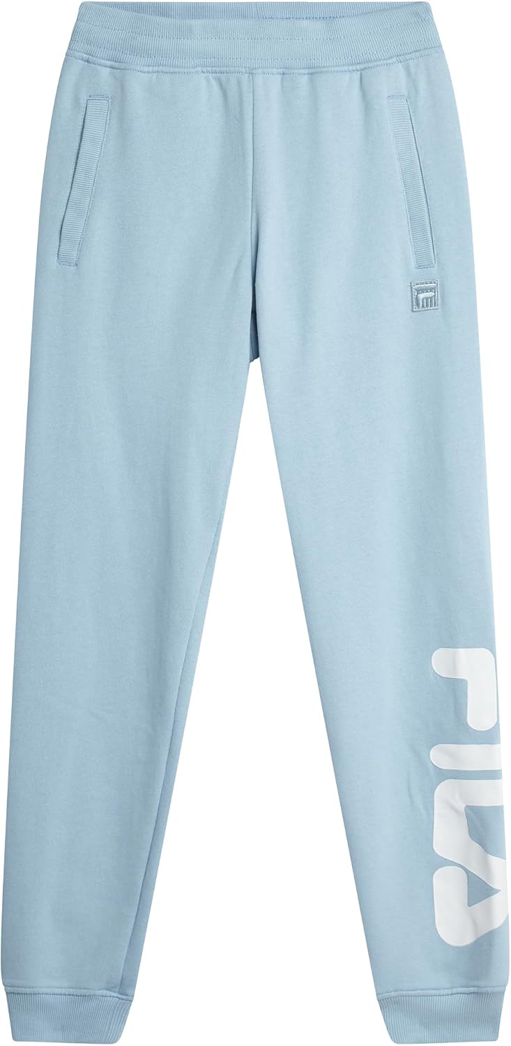 Fila Girls Sweatpants – Soft Cotton Blend Sweatpants for Girls with Drawstring Waist and Pockets – Fashion Kids Joggers