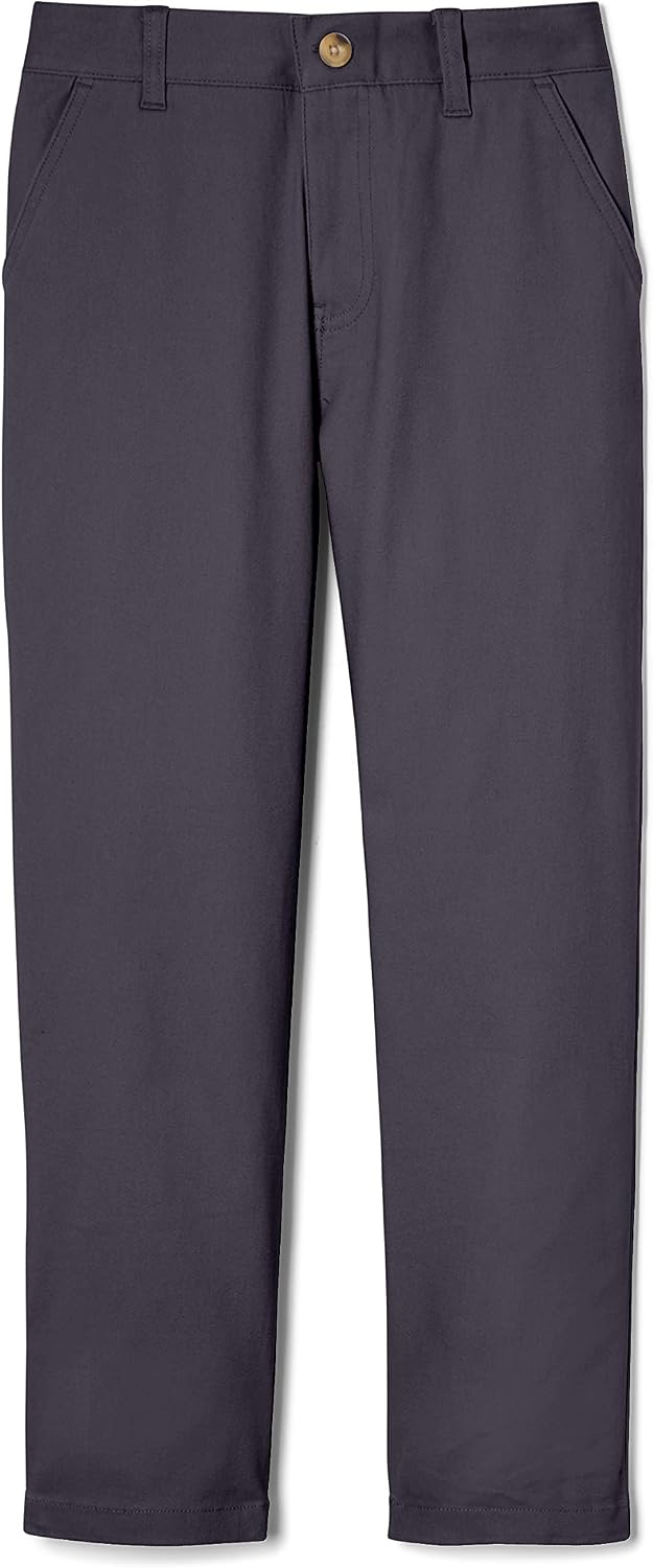 French Toast Boys’ Adjustable Waist Straight Fit Stretch Twill Chino Pant