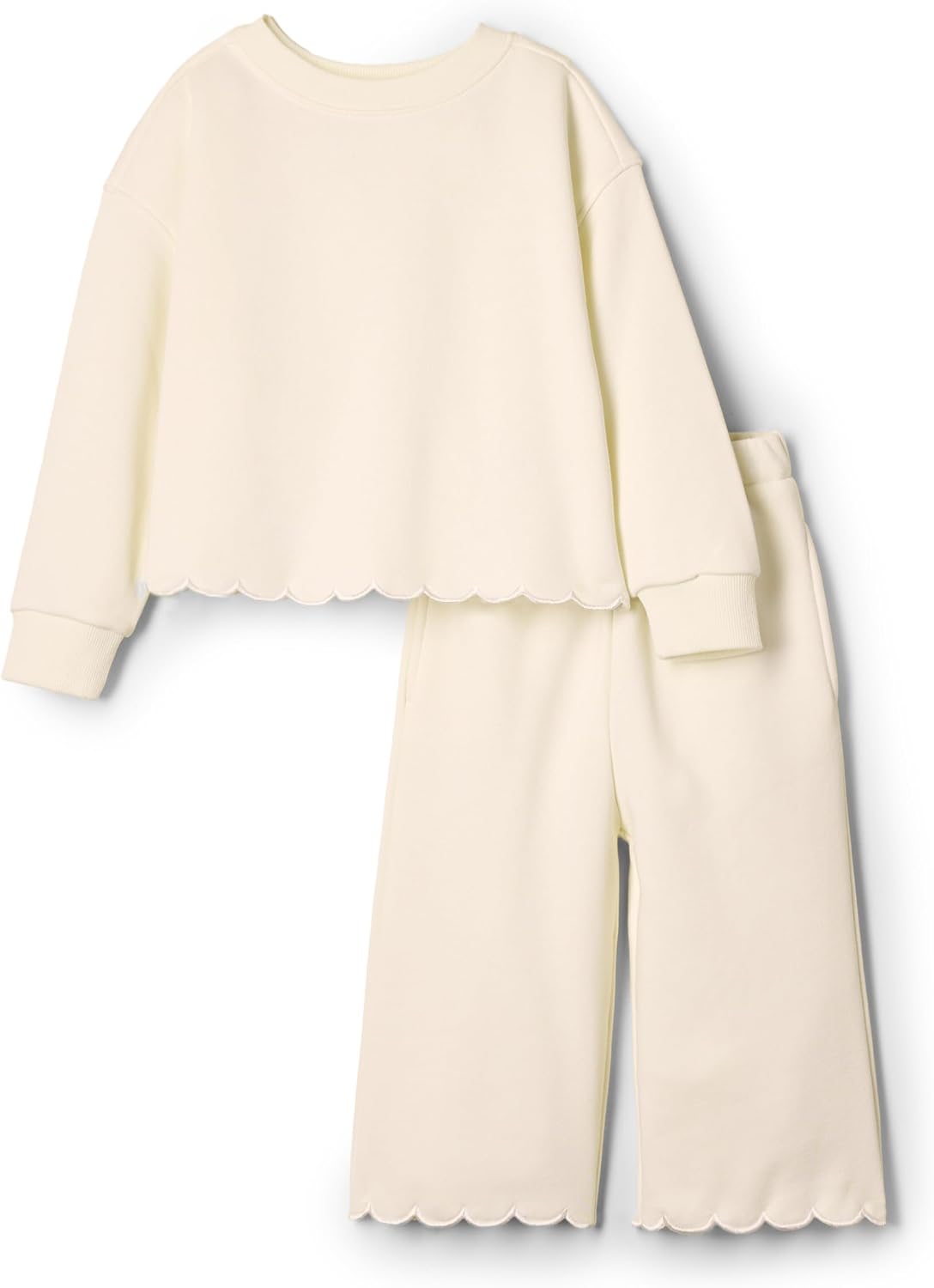 Amazon Essentials x Sofia Grainge Toddlers and Baby Girls’ French Terry Sweatshirt Pant and Top Set