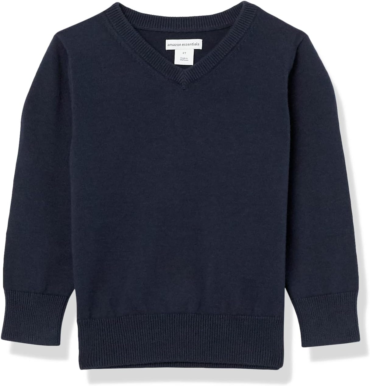 Amazon Essentials Unisex Kids and Toddlers’ School Uniform Cotton V-Neck Sweater