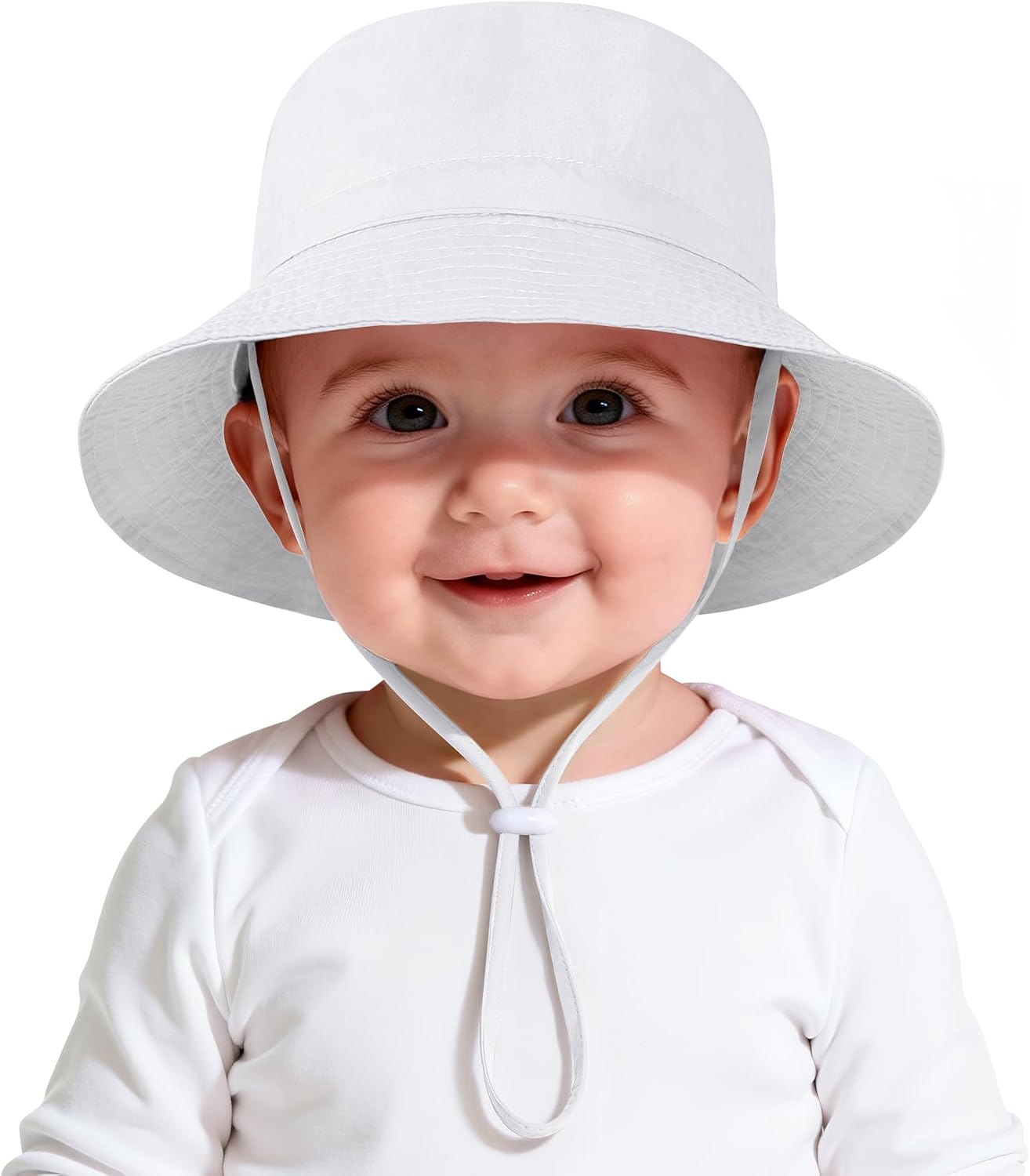 Zando UPF 50+ Baby Girl Boy Sun Hat Sun Protection Toddler Bucket Hat Newborn Adjustable Breathable Mesh Infant Beach Cap