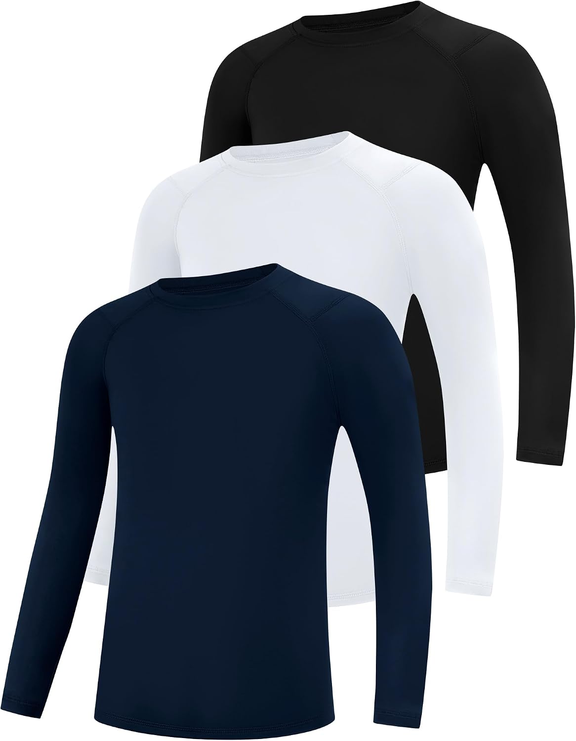 Blueleaf Boys’ Girls’ Compression Shirt Long Sleeve Undershirt Youth Quick Dry Athletic Base Layer for Football Baseball