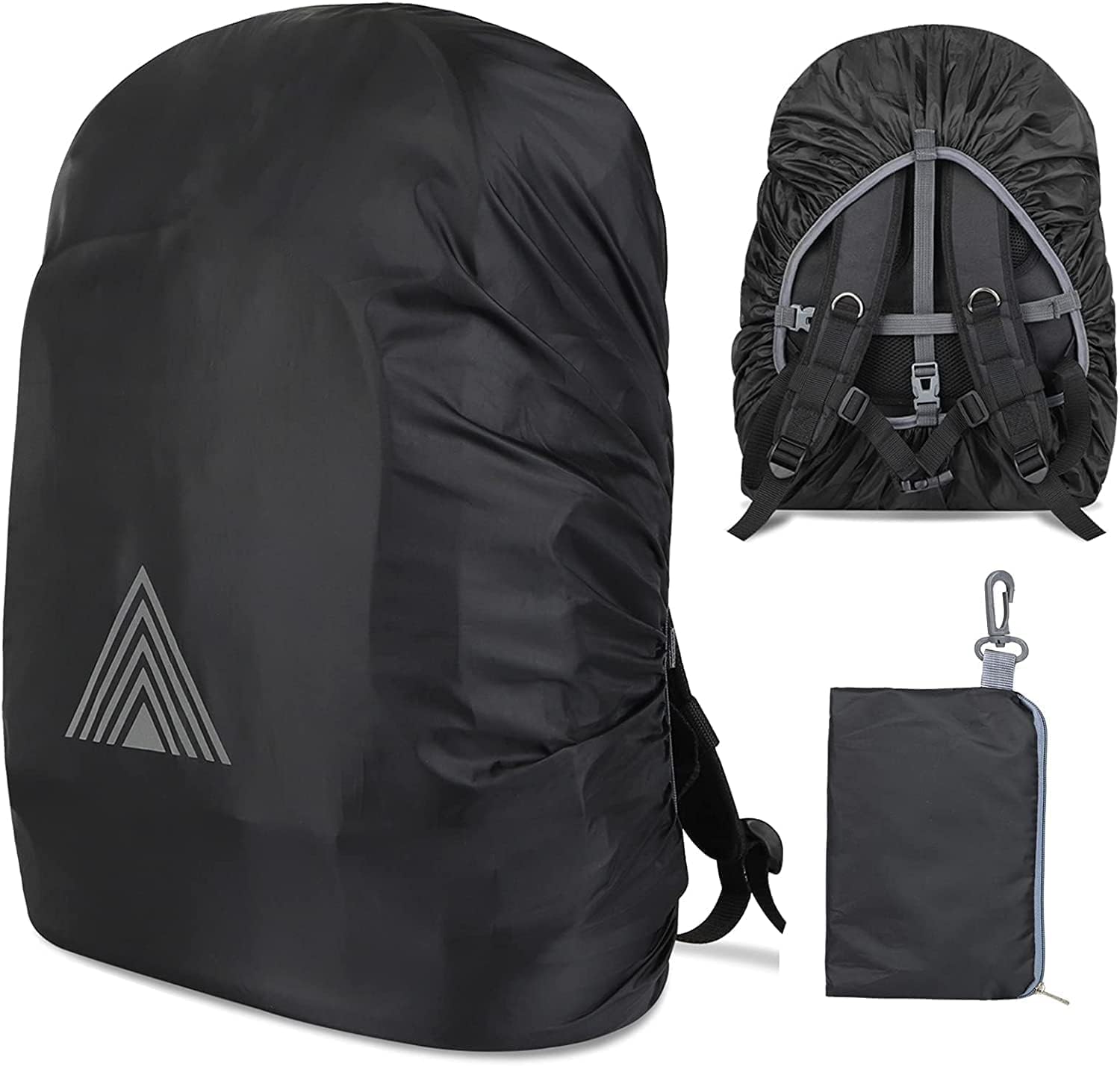 Waterproof Backpack Rain Cover(15-75L),Portable Anti Slip Rain Cover for Backpack,Cross Buckle Straps,Outdoor Anti-tear Backpack Raincover for Camping Hiking Biking Hunting Traveling