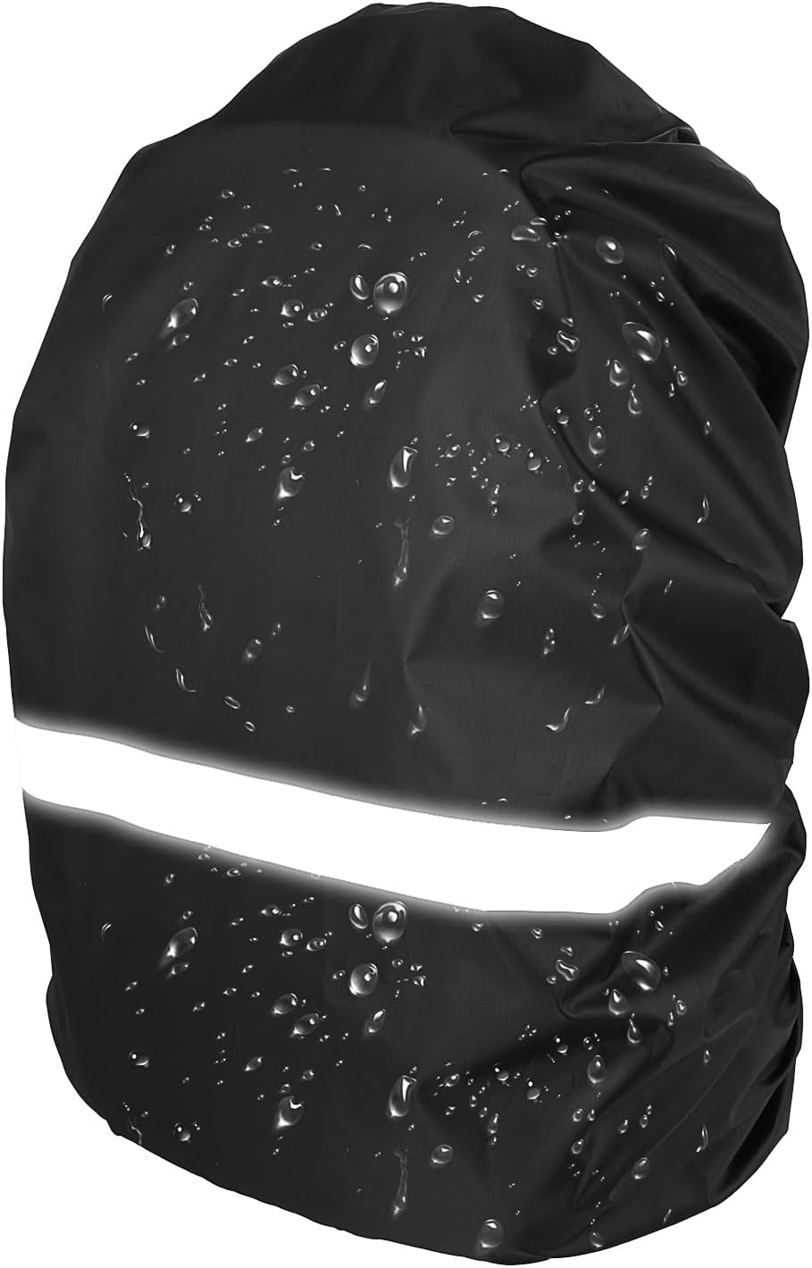 Jeffdad Waterproof Backpack Rain Cover, Foldable Hi-Visibility Reflective Strips Anti-dust Ultralight Rain Cover for Hiking Camping Cycling Traveling (26-40L)(Black)