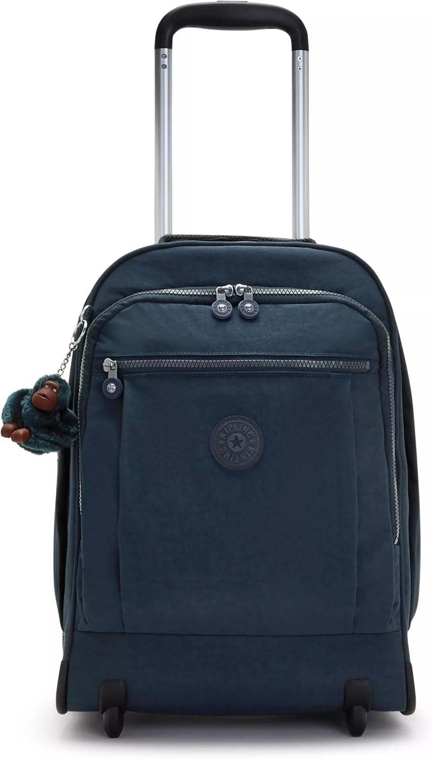 Kipling Women’s Gaze Large Rolling, Durable, Wheeled Backpack with Adjustable Shoulder Straps, Nylon Book Bag, True Blue Tonal, 8.25″ L x 17.25″ H x 12.25″ D,100352251