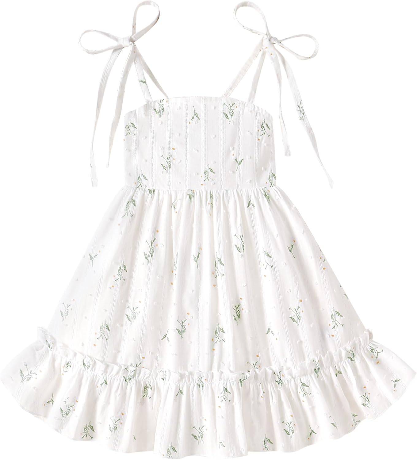 HAPPYMA Toddler Dresses Baby Girl Summer Outfits Sleeveless Halter Ruffle Beach Sundress Princess Party Clothes