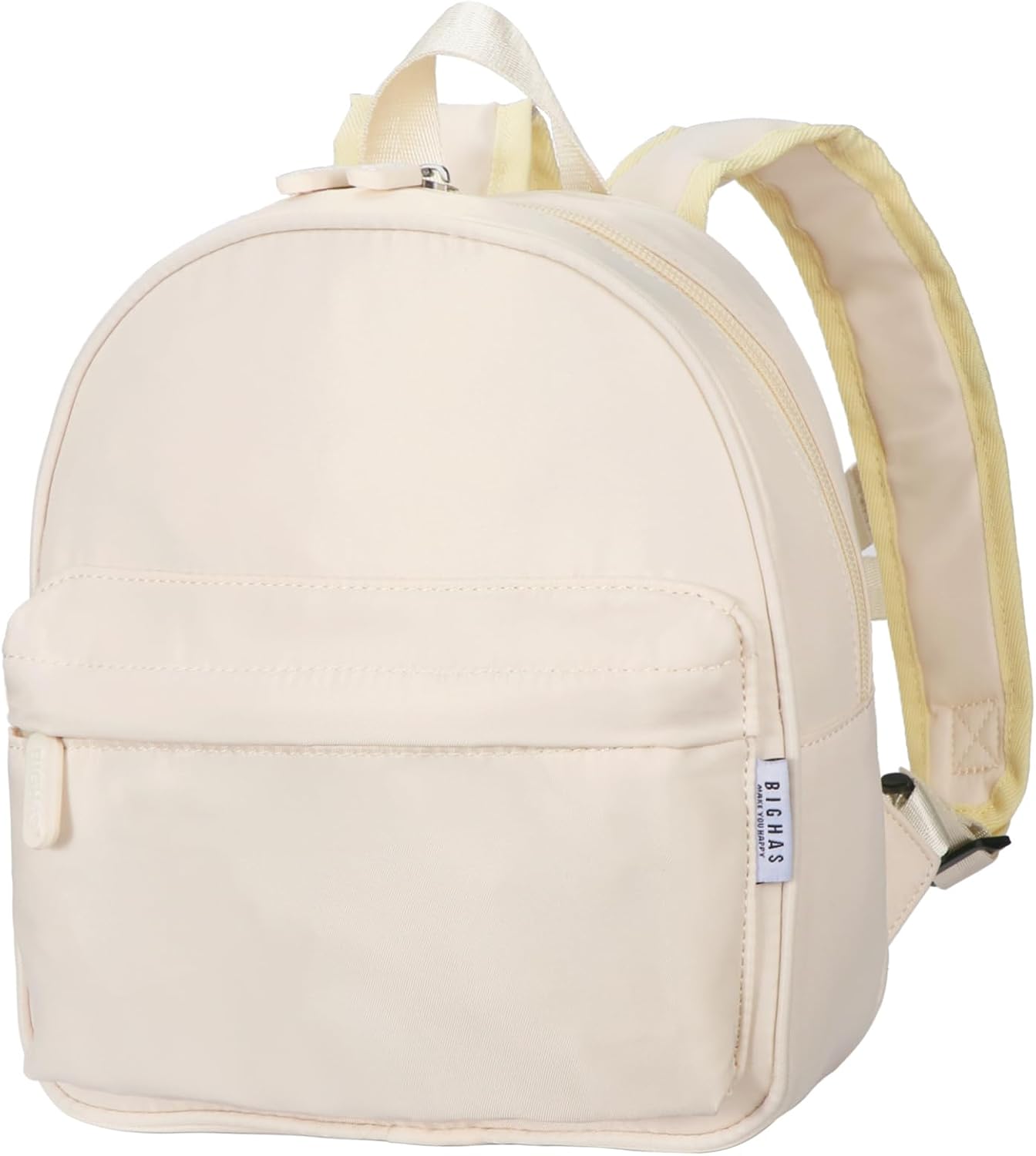 BIGHAS Lightweight Toddler Kids Backpack with Chest Strap For Boys and Girls, Preschool Kindergarten 3-6 Years Old 30 Colors (Beige)
