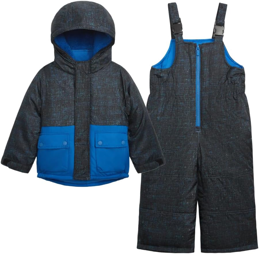 Carter’s Baby Boys’ Heavyweight 2-Piece Skisuit Snowsuit, Midnight Cobalt Blue, 12 Months