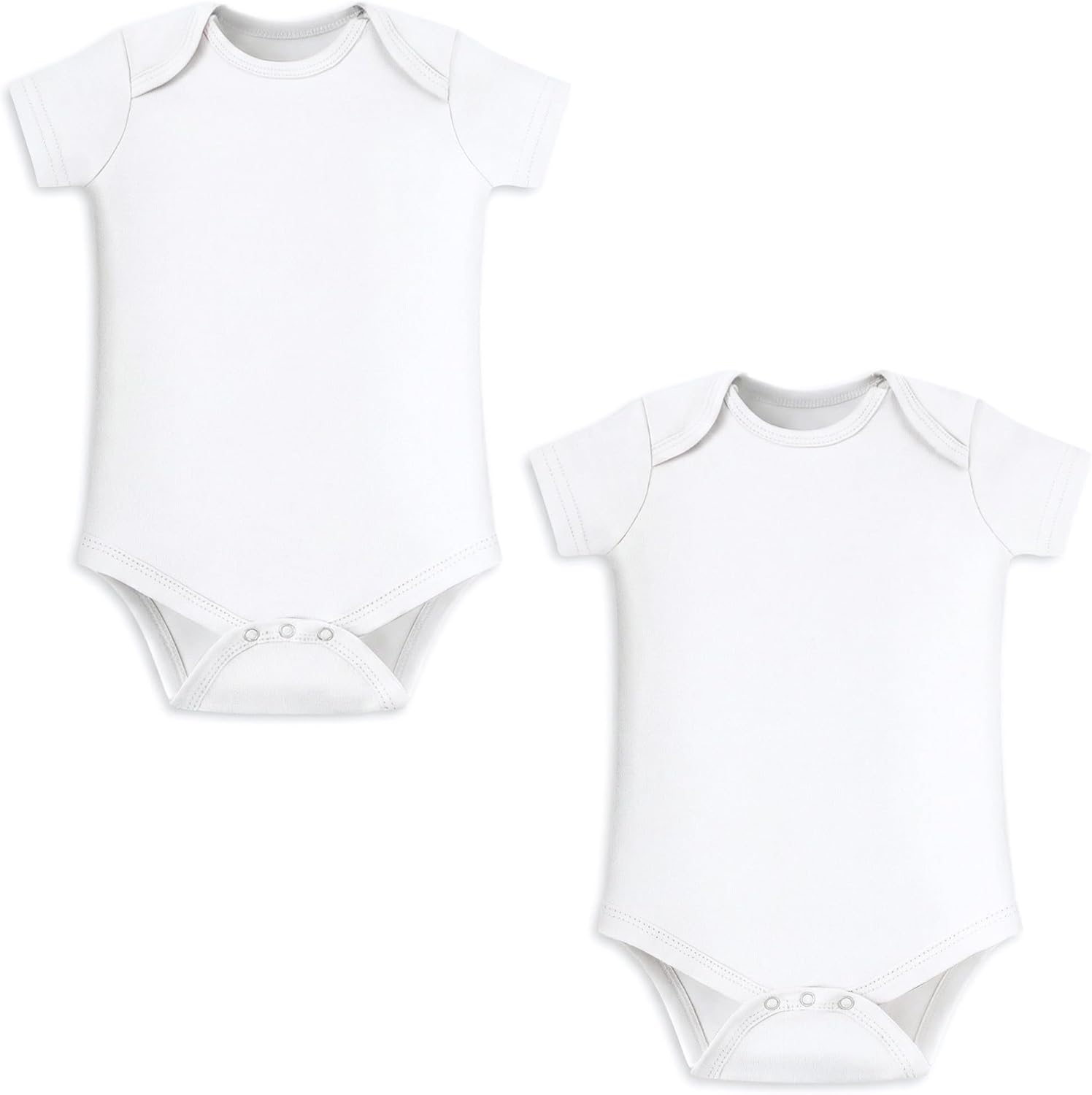 Unisex Baby Bodysuit, 100% Organic Cotton Short Sleeve Clothes, Ultra Soft Newborn Essentials for Boys & Girls