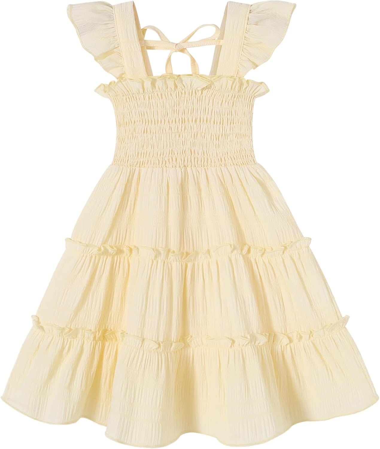YOUNGER TREE Toddler Girl Dress Kids Sleeveless Ruffle Dresses for Girls Summer Outfits Beach Sundress