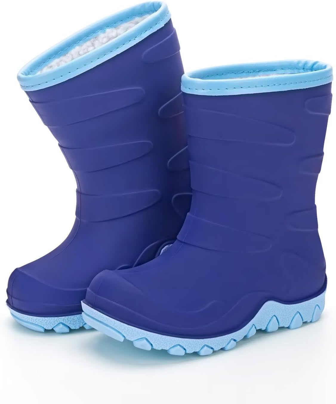 EUXTERPA Kids Winter Rain Boots Girls Boys Insulated Warm Snow Boots Children Waterproof Lined Boots for Toddler/Little Kid/Big Kid