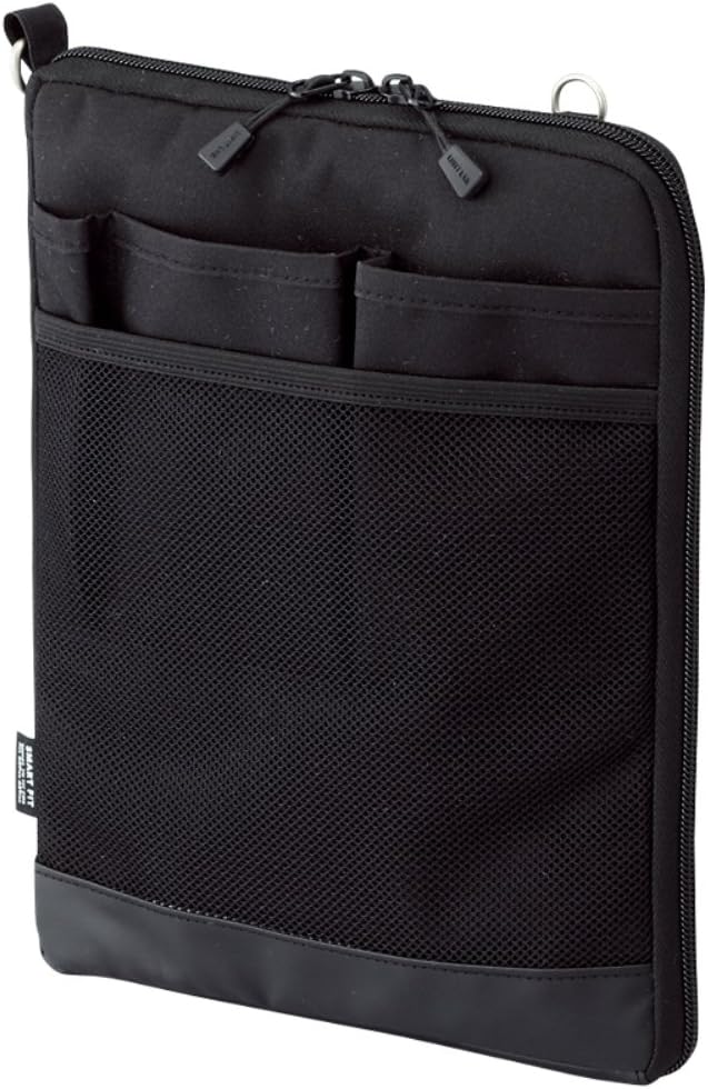 LIHIT LAB Laptop Sleeve, Water & Stain Repellent, Vertical for Backpack, 7.9″ x 10.2″, Black (A7682-24)