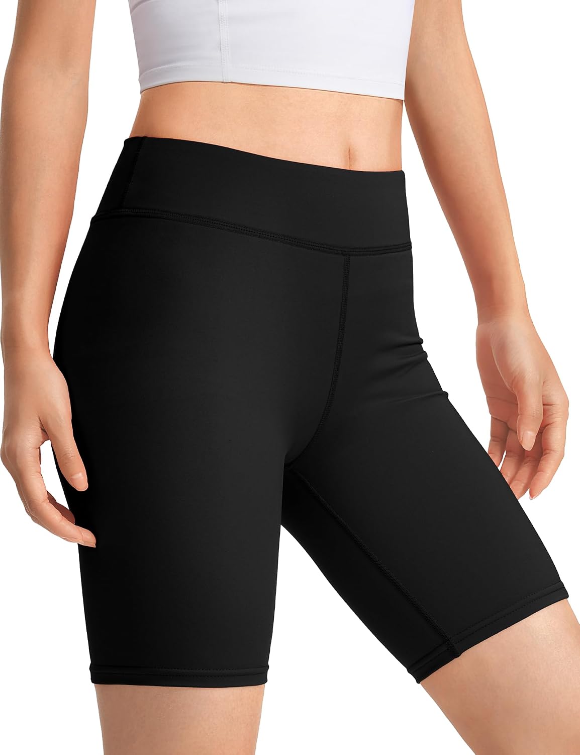 JOCMIC Girls Athletic Bike Shorts High Waist Yoga Dance Gym Spandex Short for Kids Youth