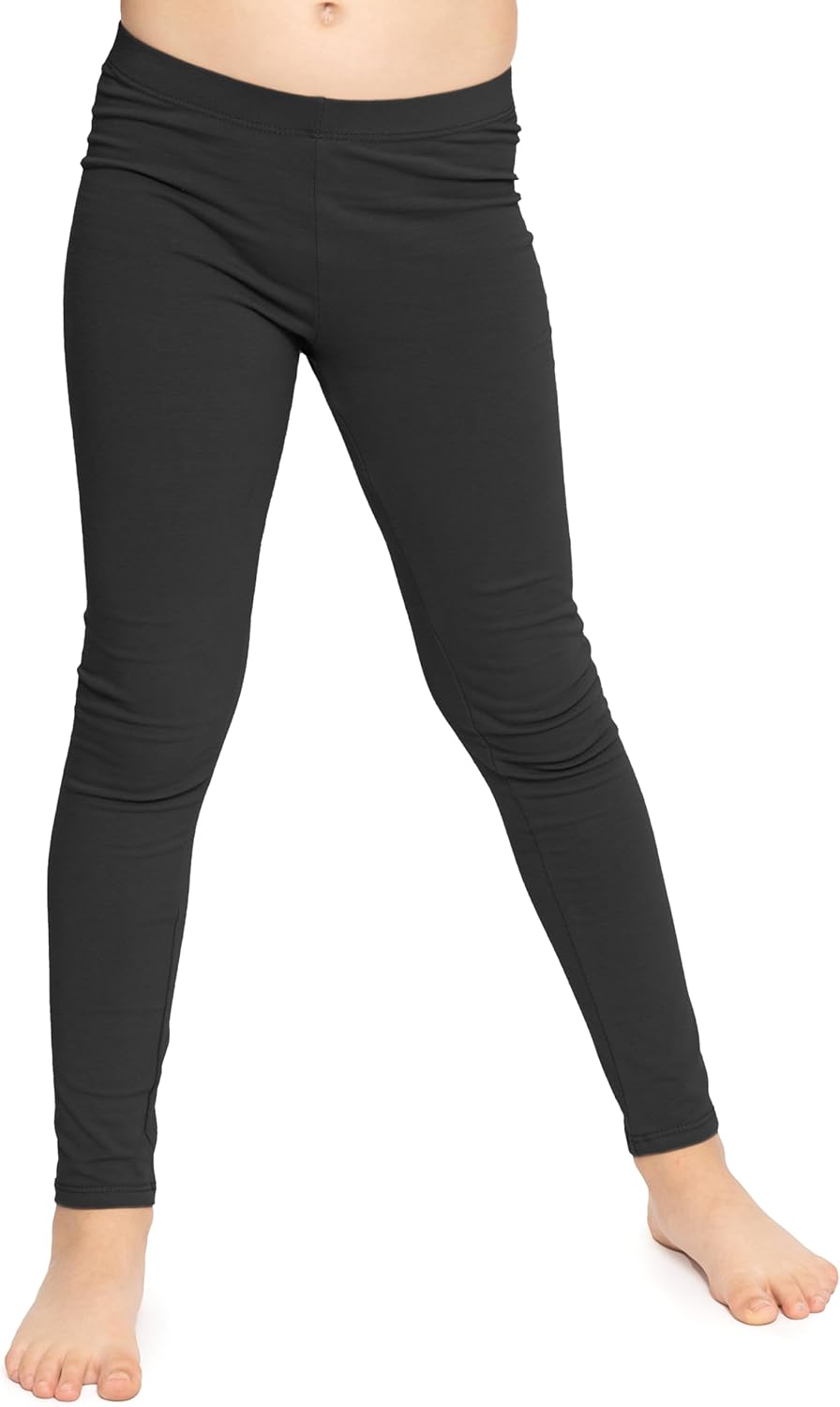 Oh So Soft Girls Leggings Soft Stretch Kids Leggings for Kids Footless Breathable Ankle Length Size 2-16