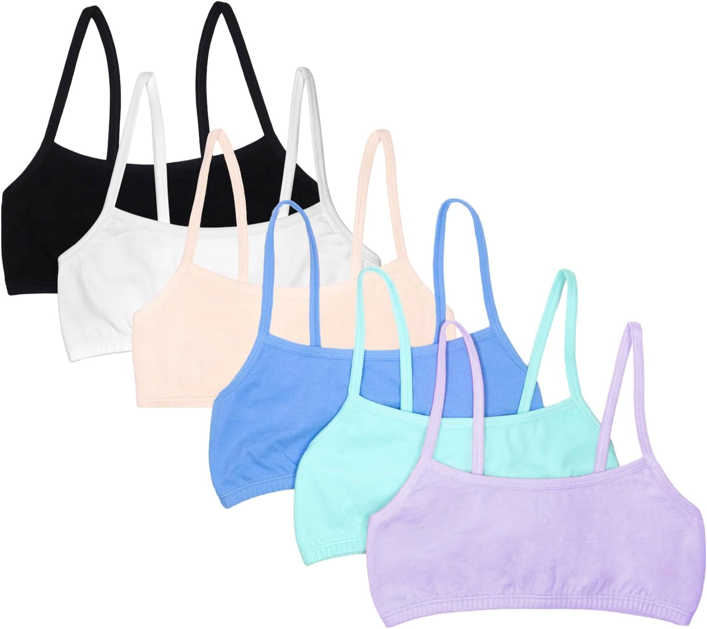 Fruit of the Loom Girls’ Cotton Spaghetti Strap Sport Bra