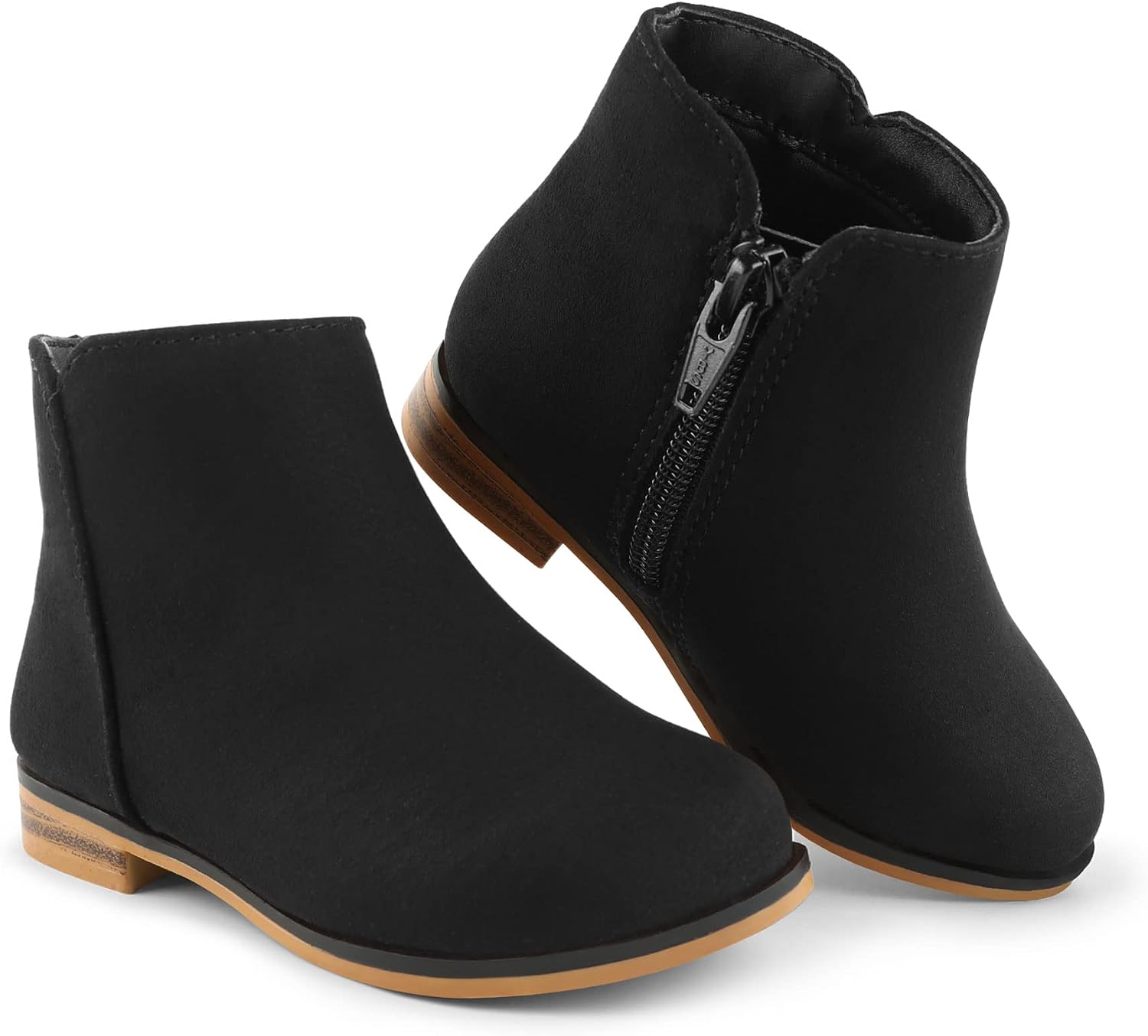 Girls Boots Kids Ankle Boots With Zipper Dress Boot Low Heels Booties for Toddler Little Kids