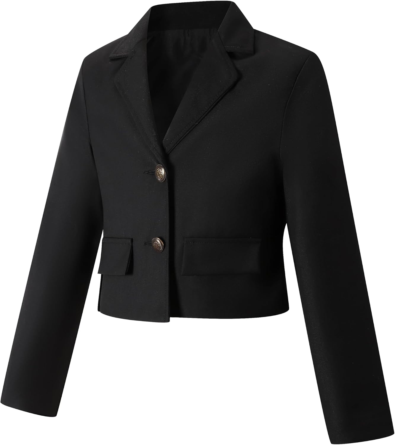 Betusline Girls Crop Blazer Jacket School Uniform Outerwear, 2-14 Years