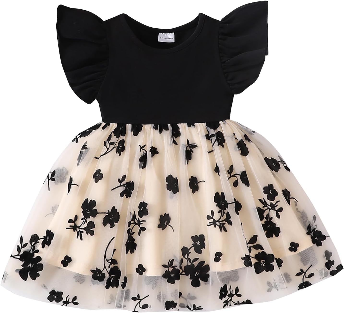 Baby Girl Butterfly Dress Tutu Ruffle Sleeveless Dresses Photograph Party Outfits Birthday Gift