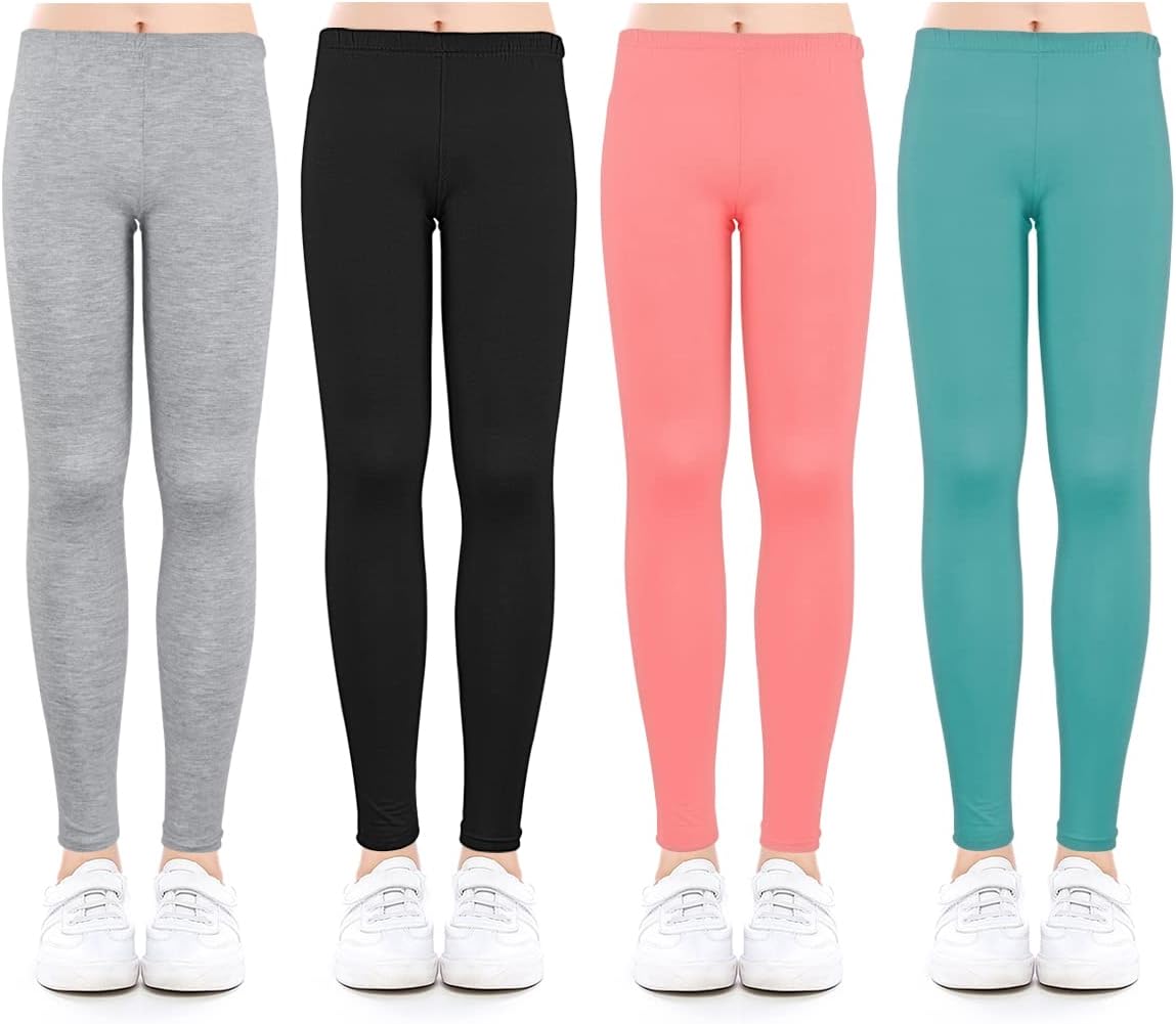ZukoCert Girls Leggings Multipack – Soft Comfortable Athletic Leggings for Girls 4-12 Years