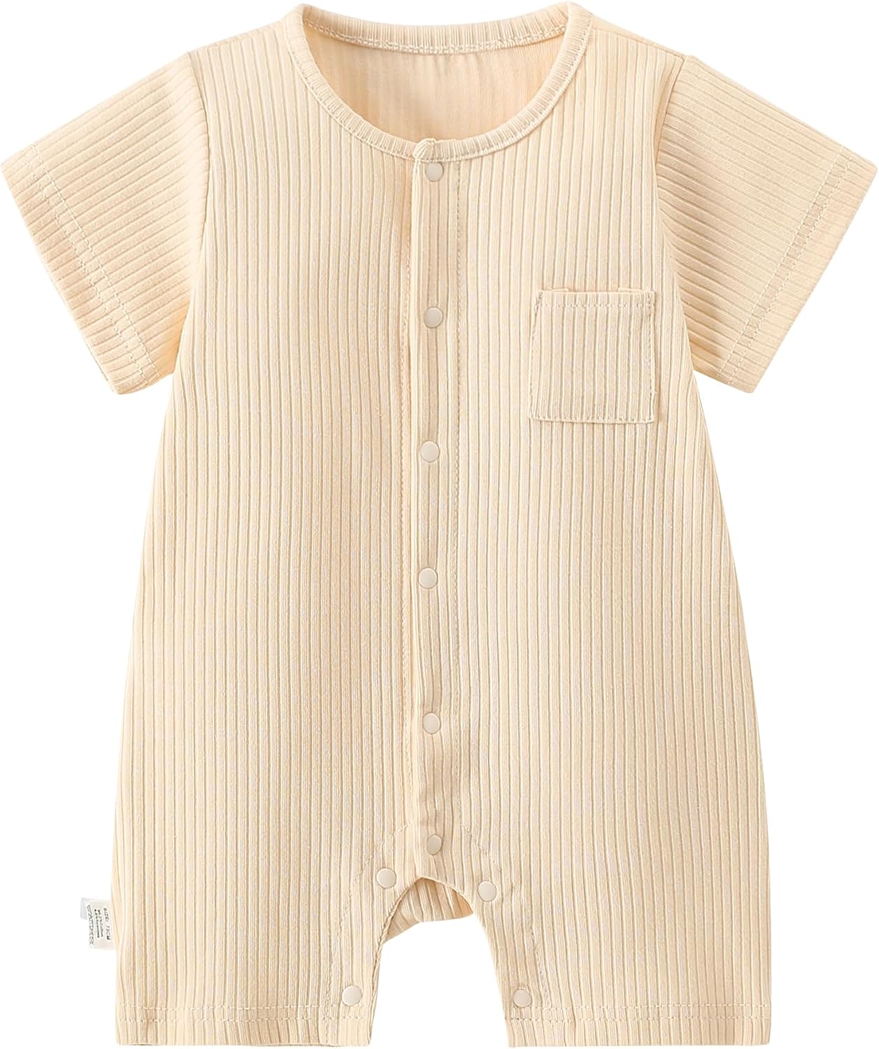 AIWUHE Unisex Baby Cotton Romper Boys Short Sleeve One-Piece Jumpsuit Girls Snap-up Bodysuits Summer Clothes Outfits 3-18M
