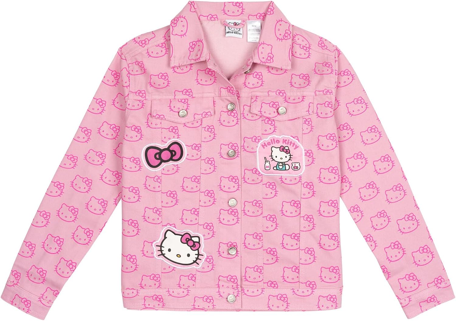 Hello Kitty Girls Pink Denim Jacket Little Kid to Big Kid Sizes (5-14-16)