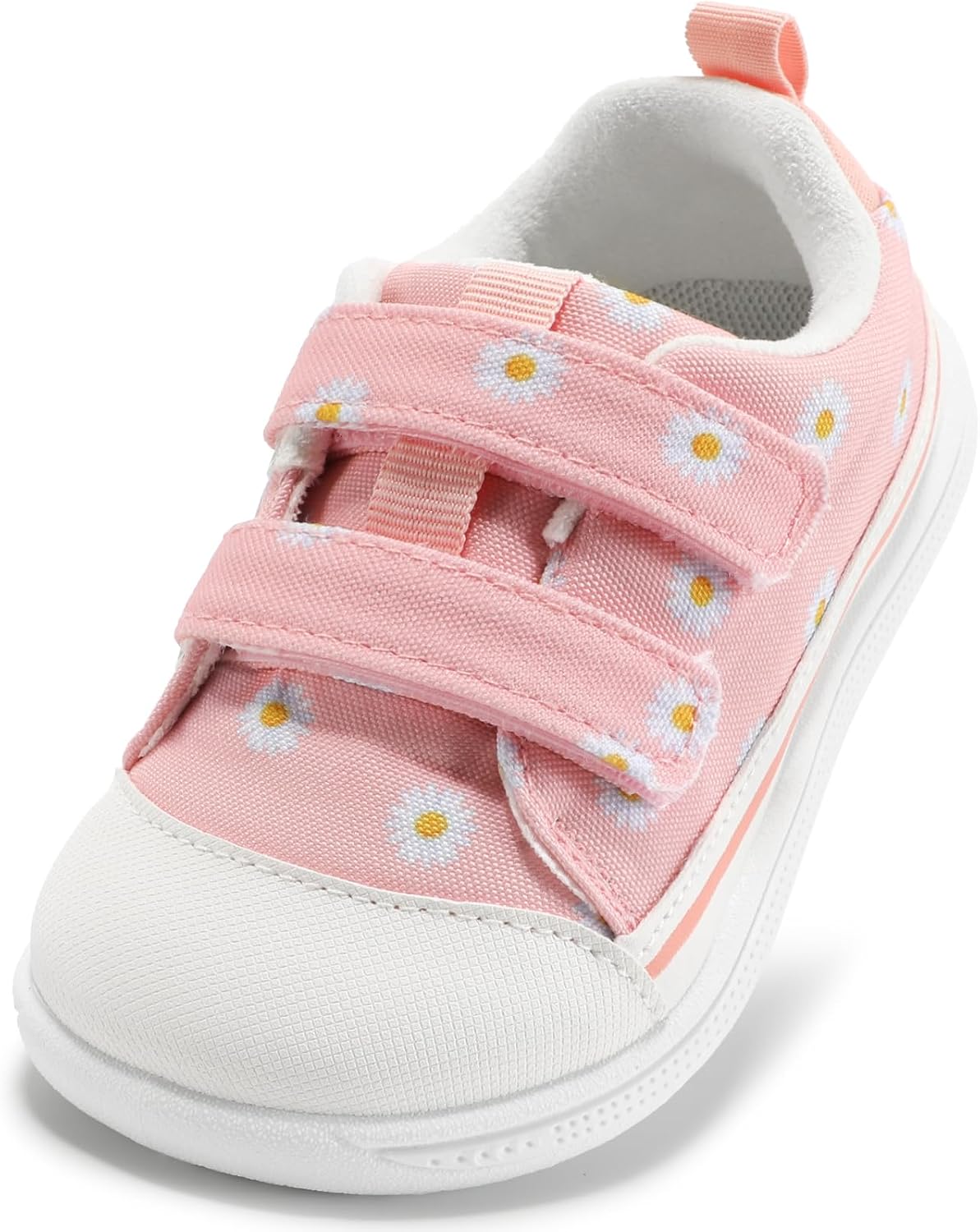 STQ KIDS Toddler Boys & Girls Shoes Wide Toe Box Barefoot Kids Canvas Sneakers with Hook-and-Loop