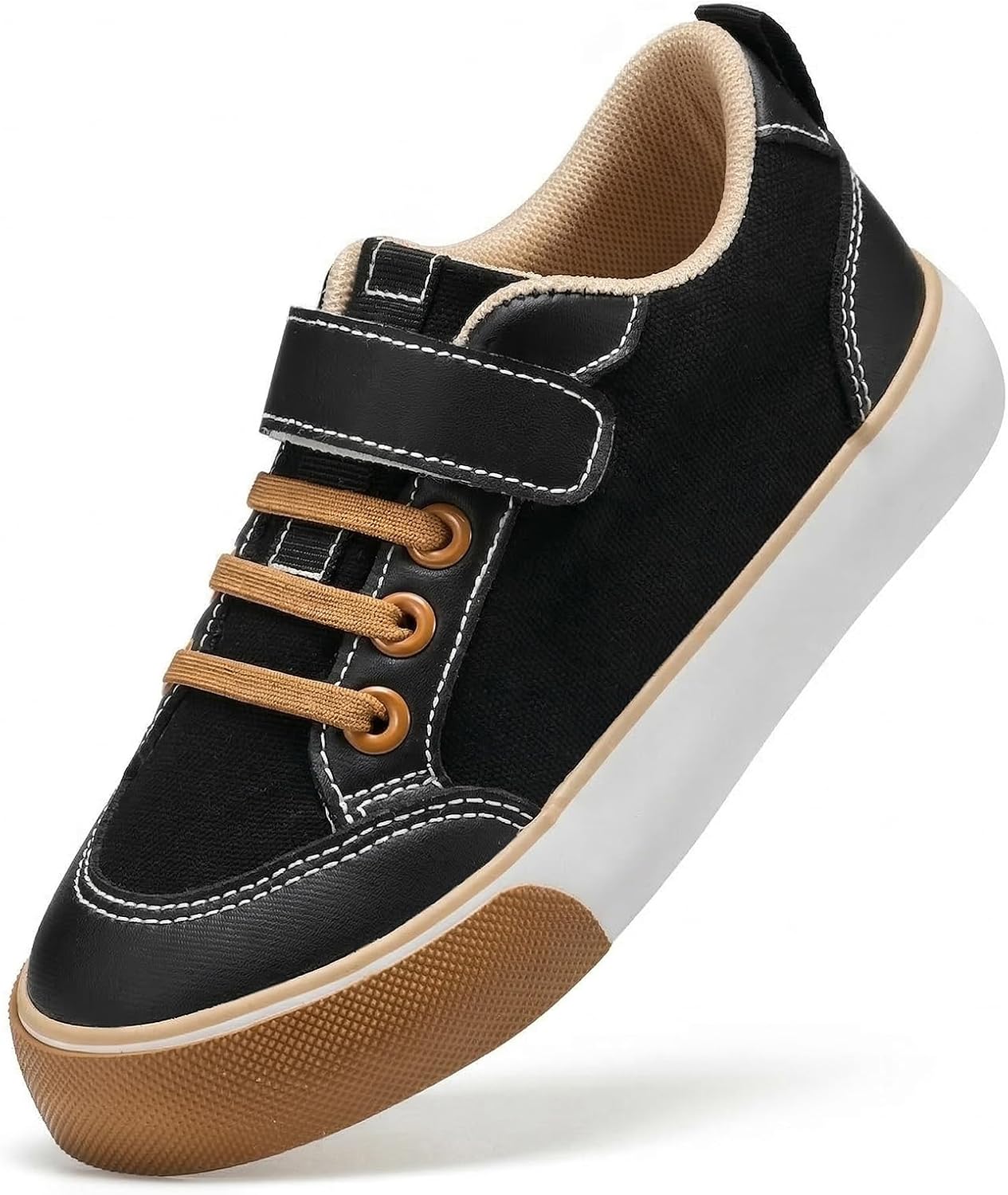 GINNI Toddler Boys Girls Sneakers Slip On Canvas Shoes Little Kid Breathable Anti-Slip Casual School Shoes
