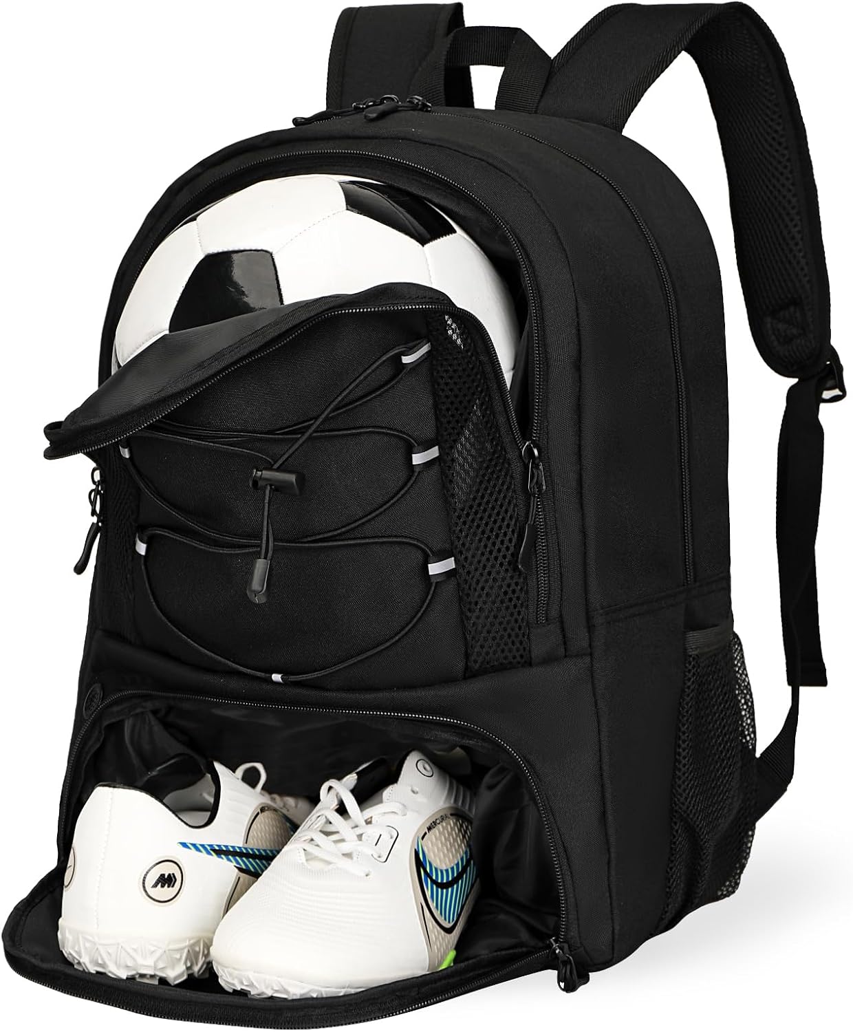 Goloni Soccer Bag, Basketball Bag with Ball Compartment & Shoe Compartment,Large Soccer Backpack for Basketball,Gym，Football