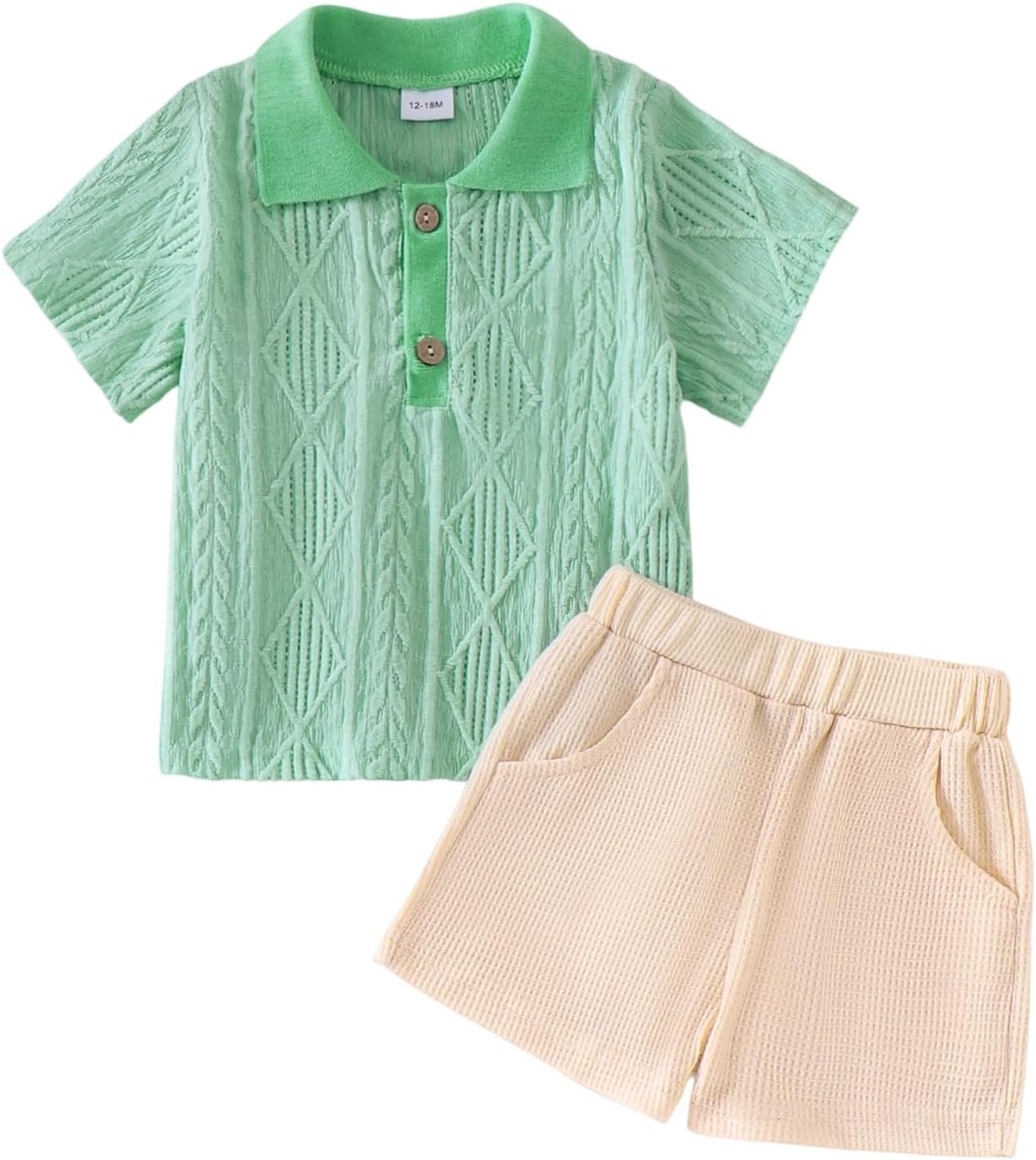 Toddler Baby Boy Clothes Summer Outfits Infant Short Sleeve Collared Shirt and Casual Shorts Set 12 Months – 5 Years