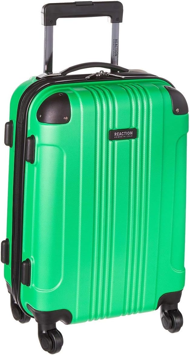 Kenneth Cole REACTION Out of Bounds Lightweight Hardshell 4-Wheel Spinner Luggage, Kelly Green, 20-Inch Carry On