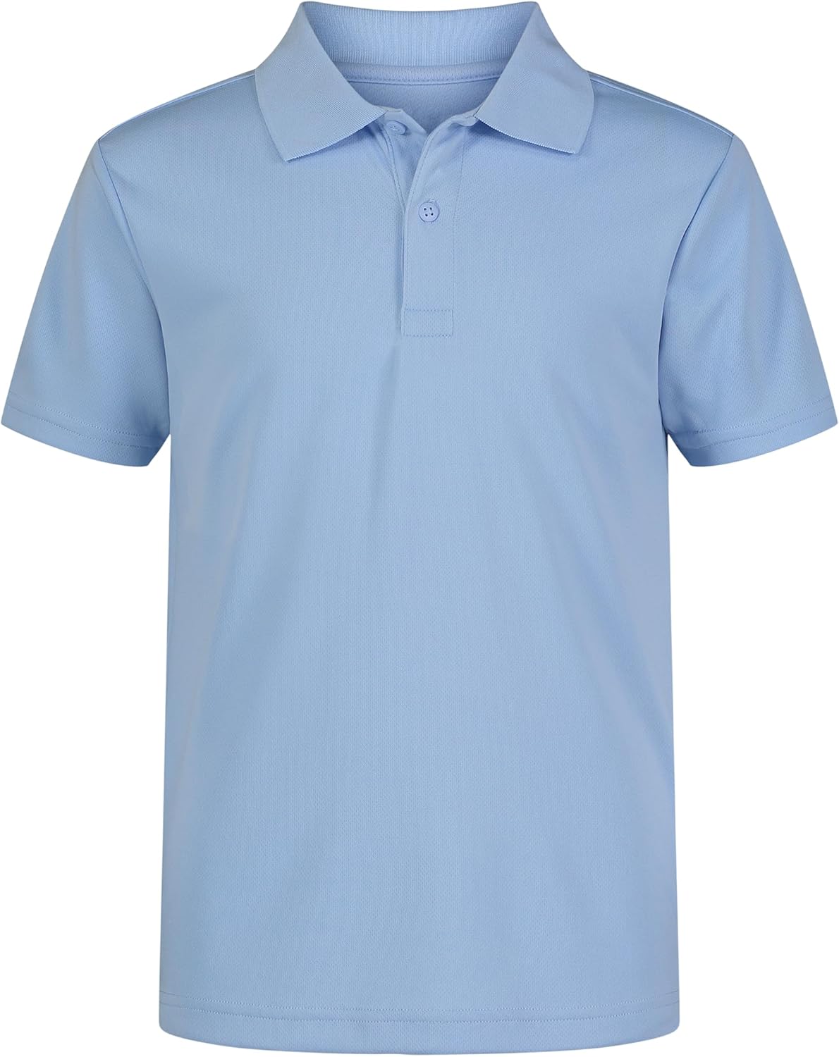 Nautica Boys’ School Uniform Short Sleeve Polo Shirt, Button Closure, Moisture Wicking Performance Material