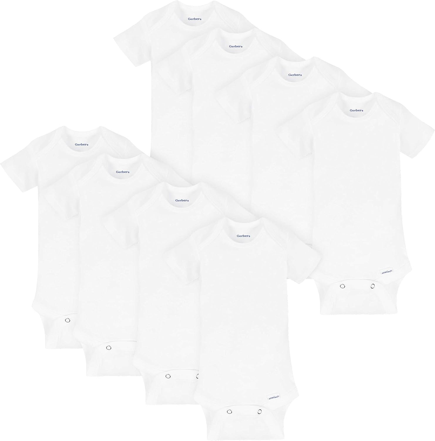 Gerber Unisex-Baby 8-pack Short Sleeve Onesies Bodysuits