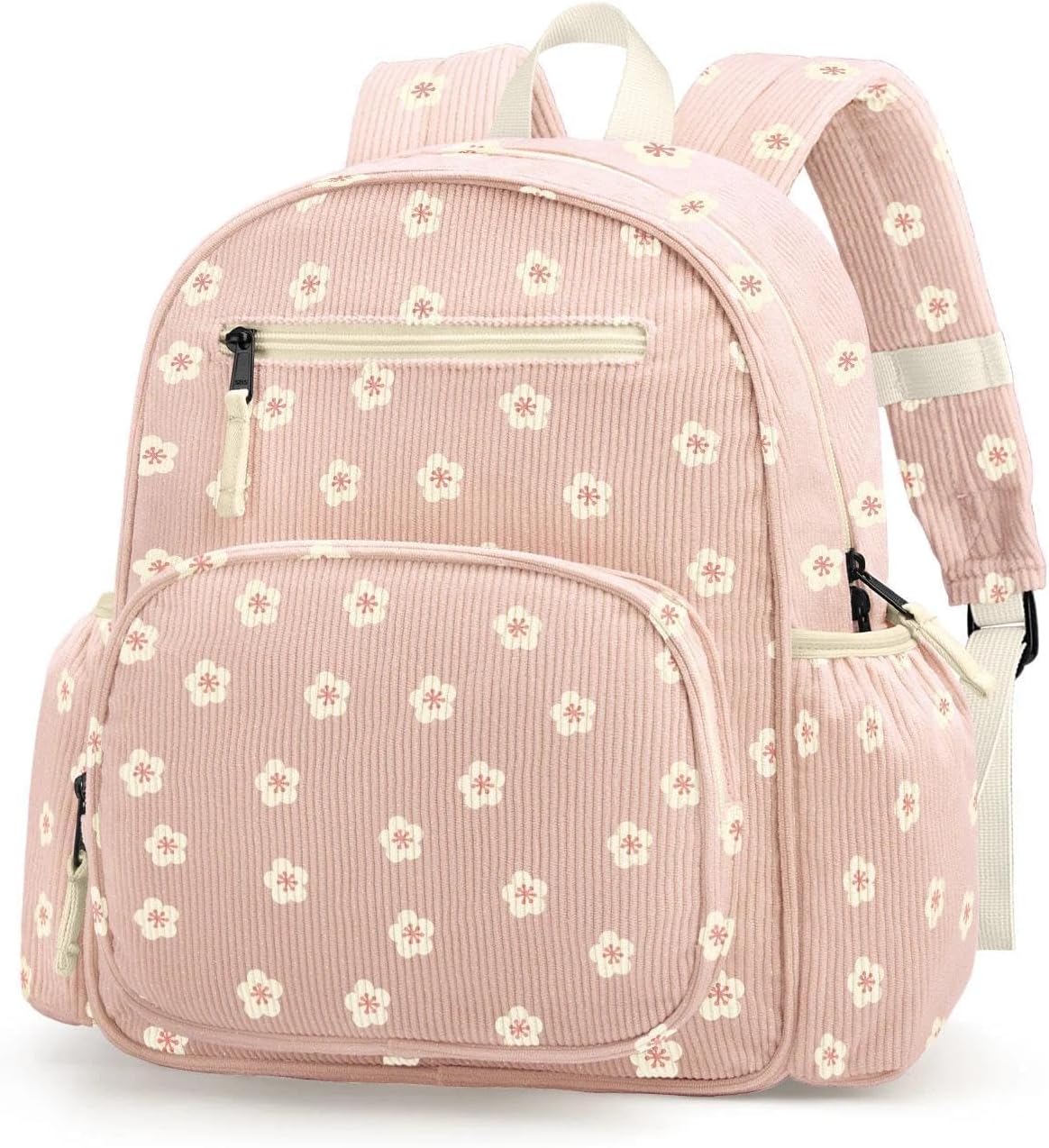 atgark Corduroy Toddler Backpack for Girls 2-5, Preschool Kindergarten Backpack – Cute Kids Backpacks for Girls 13.7″ H Fit Folder