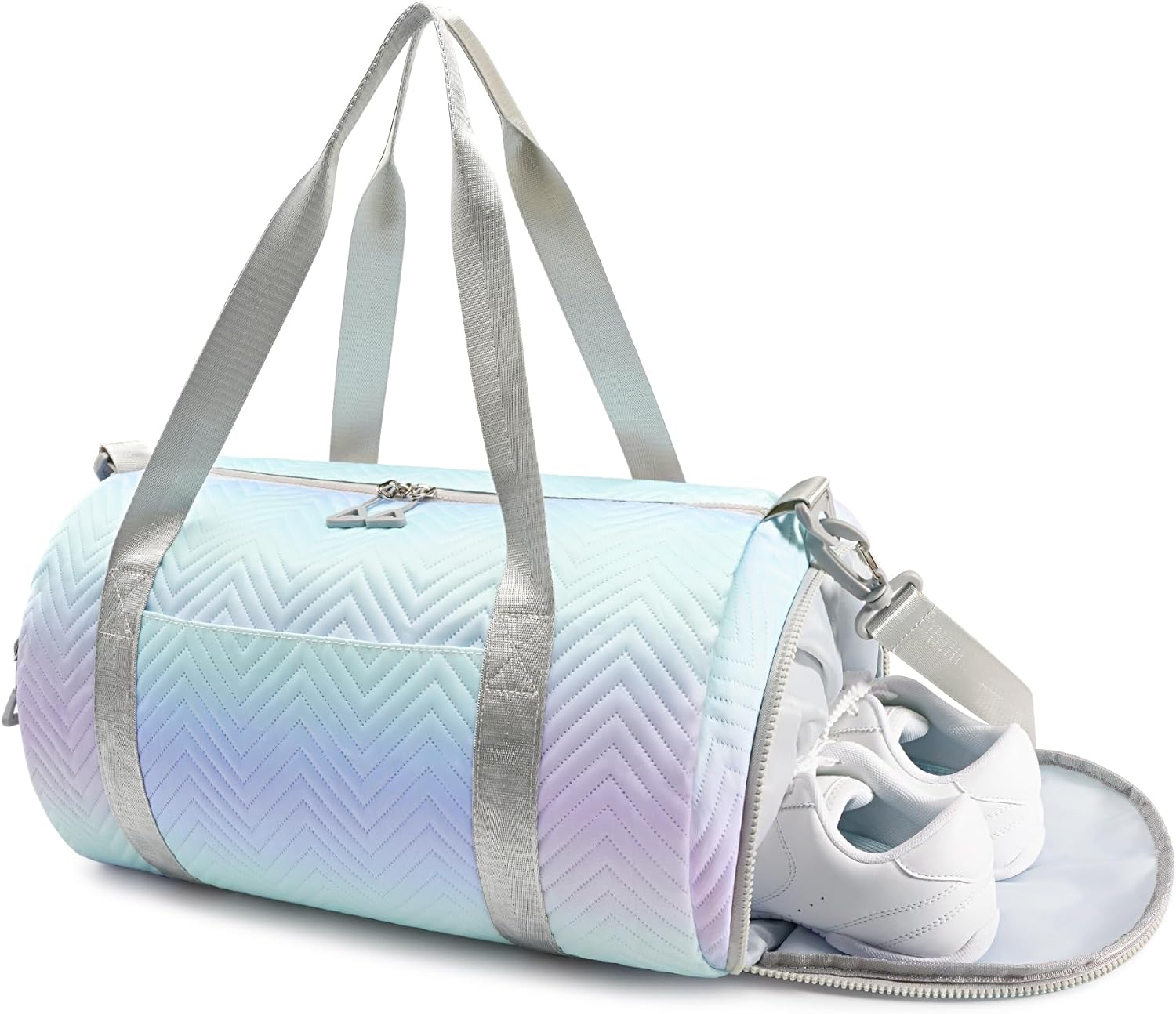STELLE Dance Bag for Girls Pink Gymnastics Duffle Bag with Shoe Compartment Kids Cheer Bags Ballet Gifts Sports Gym Travel(Lilac Mint,F)