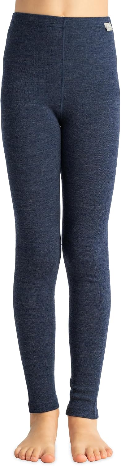 Merino Wool Base Layer Kids – Midweight Merino Wool Long Johns for Kids – Unisex Thermal Pants