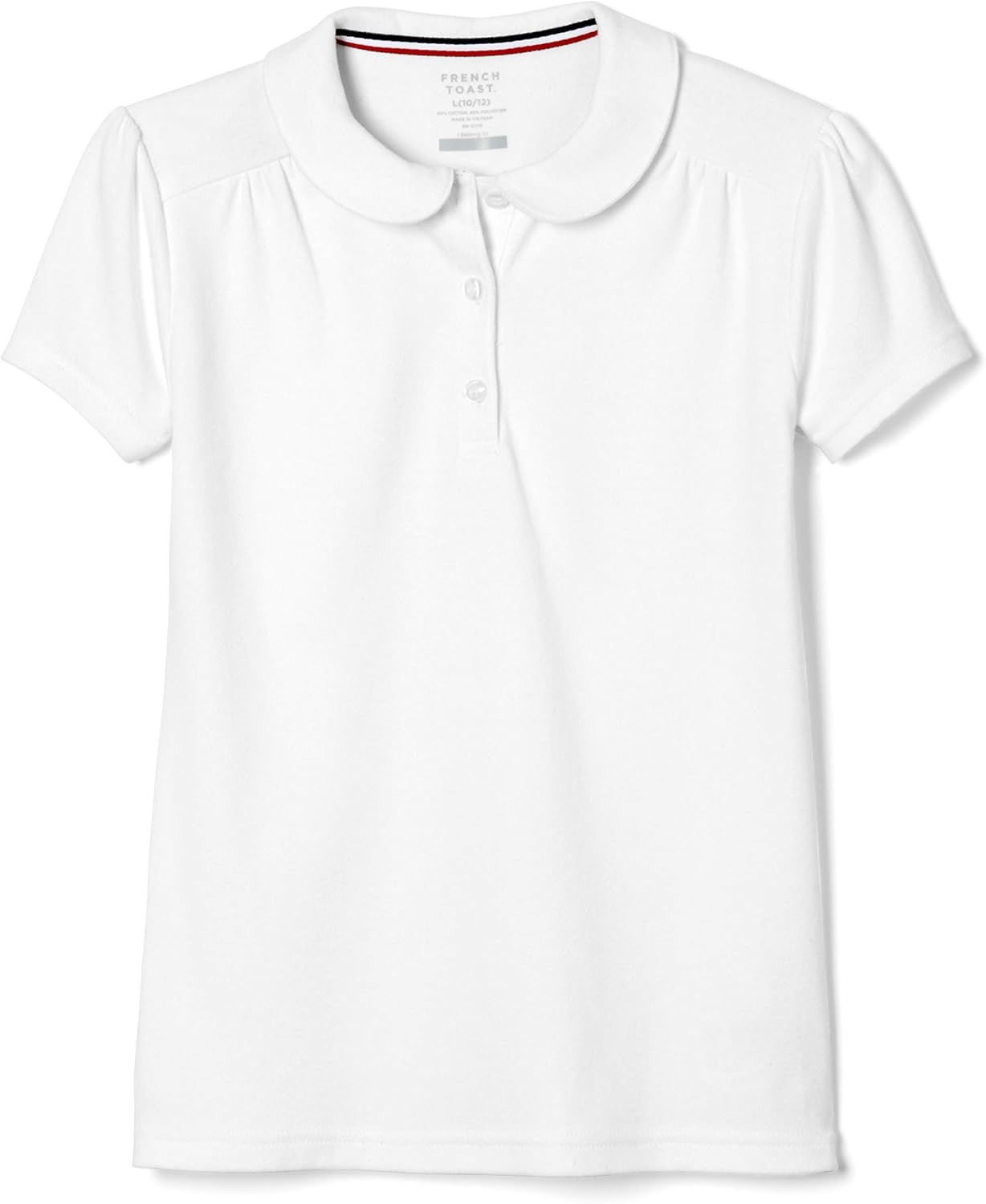 French Toast Toddler Girls Short Sleeve Peter Pan Collar Polo