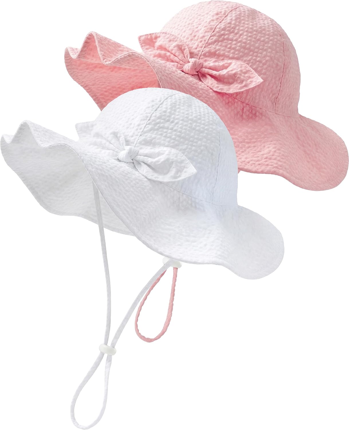 HONGTEYA Baby Sun Hat Toddler Girl Hats Infant Toddler Summer Bucket Beach Hat Wide Brim Sun Protection