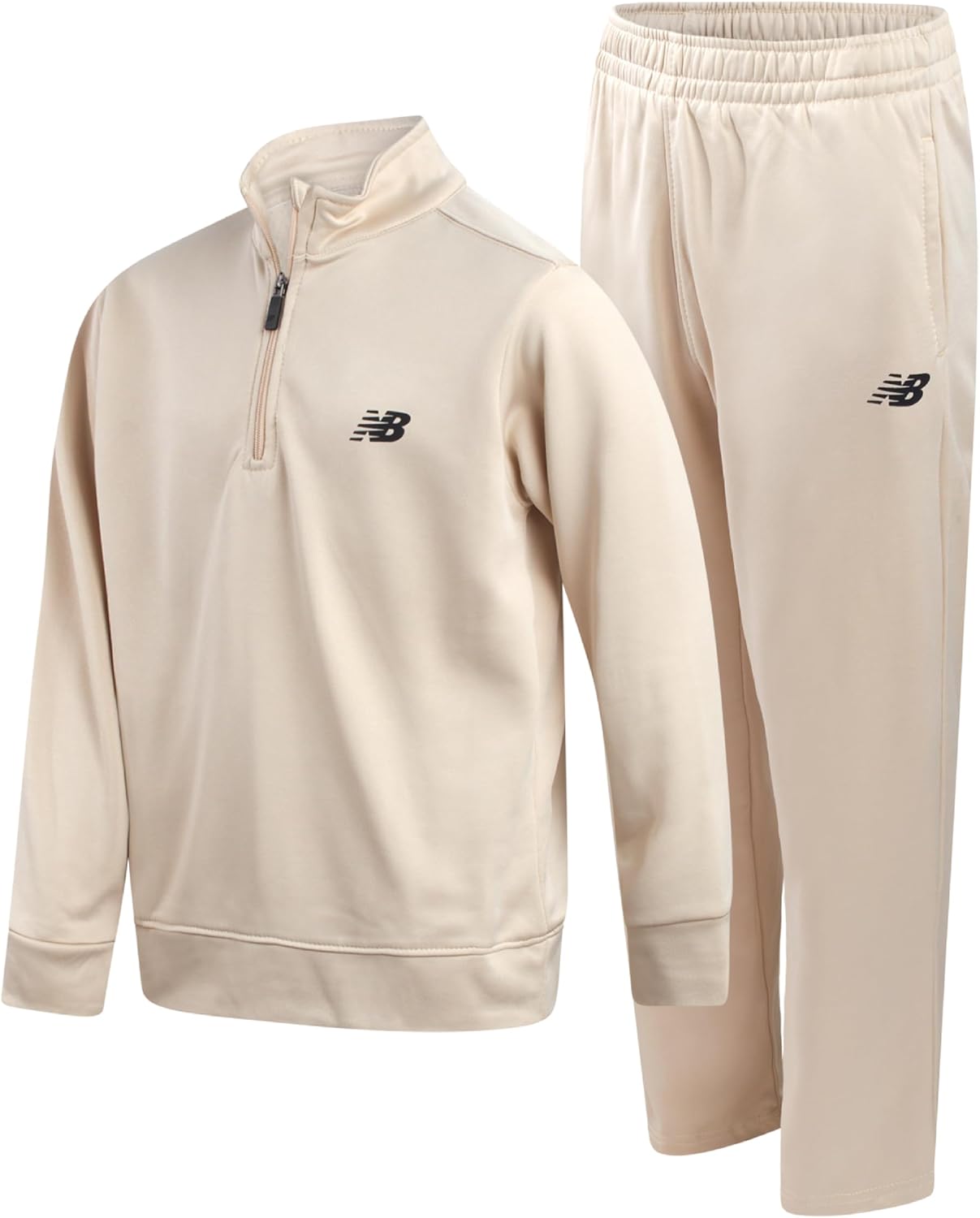 New Balance Boys Pants Set – 2 Piece Tech Fleece Boys Quarter Zip Pullover and Jogger Sweatpants with Pockets (Sizes: 8-16)